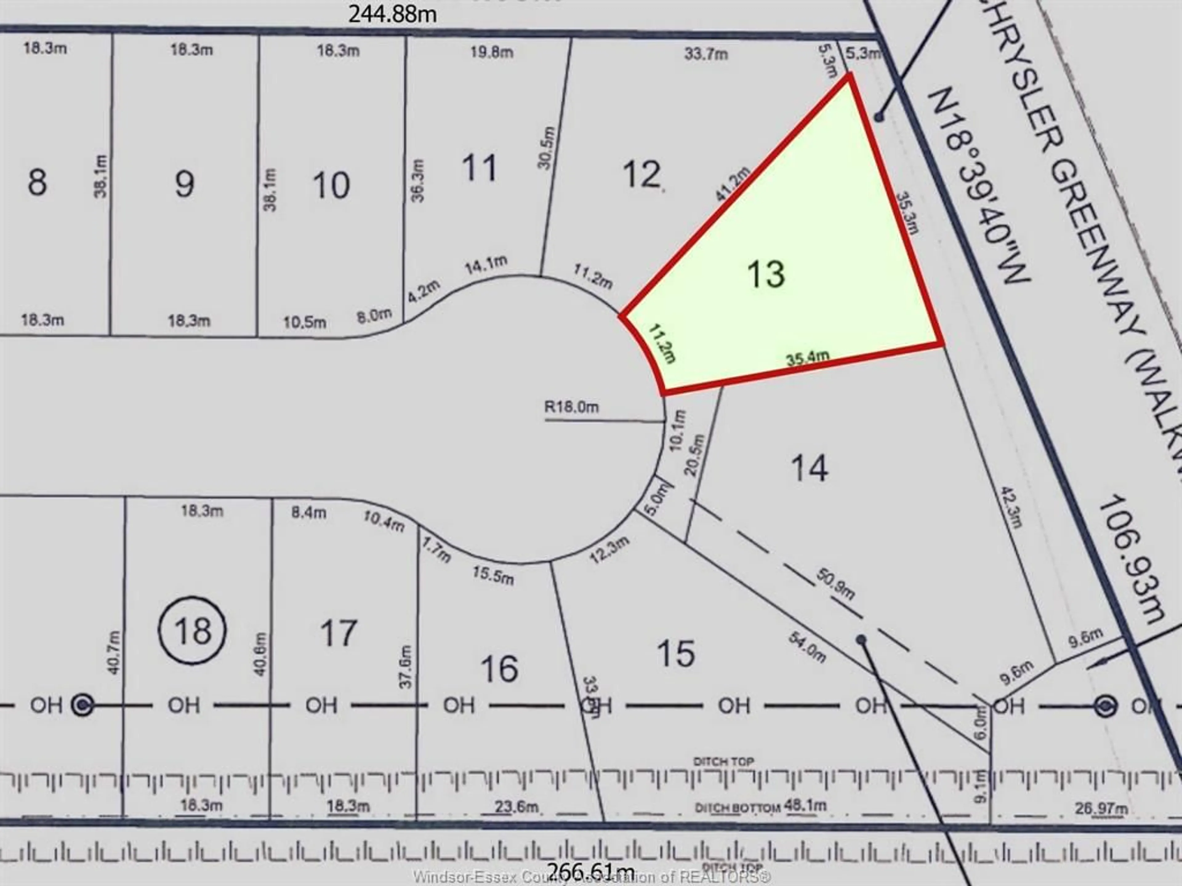 Picture of a map for LOT 13 DUCHARME Lane, McGregor Ontario N0R 1J0