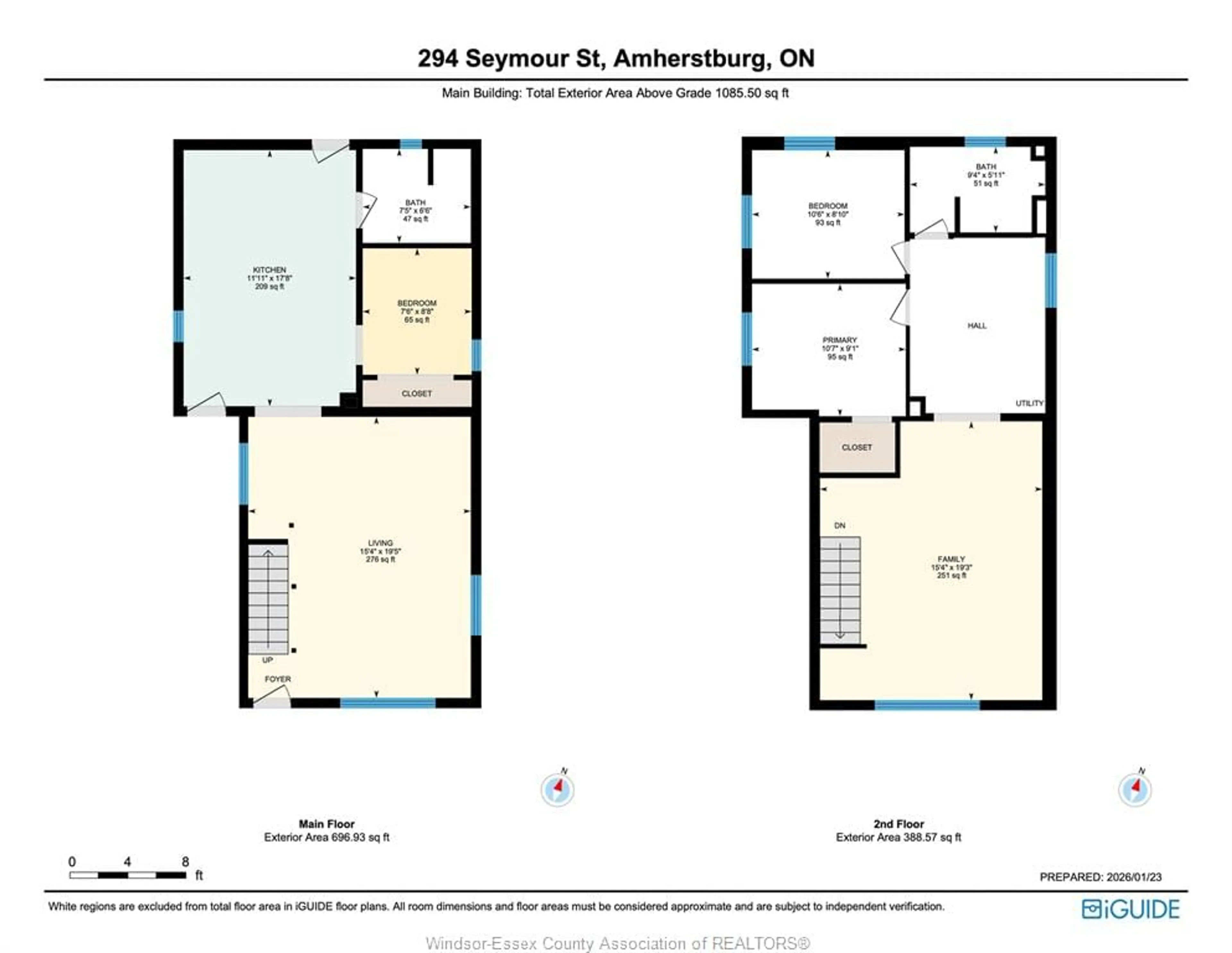 Floor plan for 294 Seymour St, Amherstburg Ontario N9V 2B8