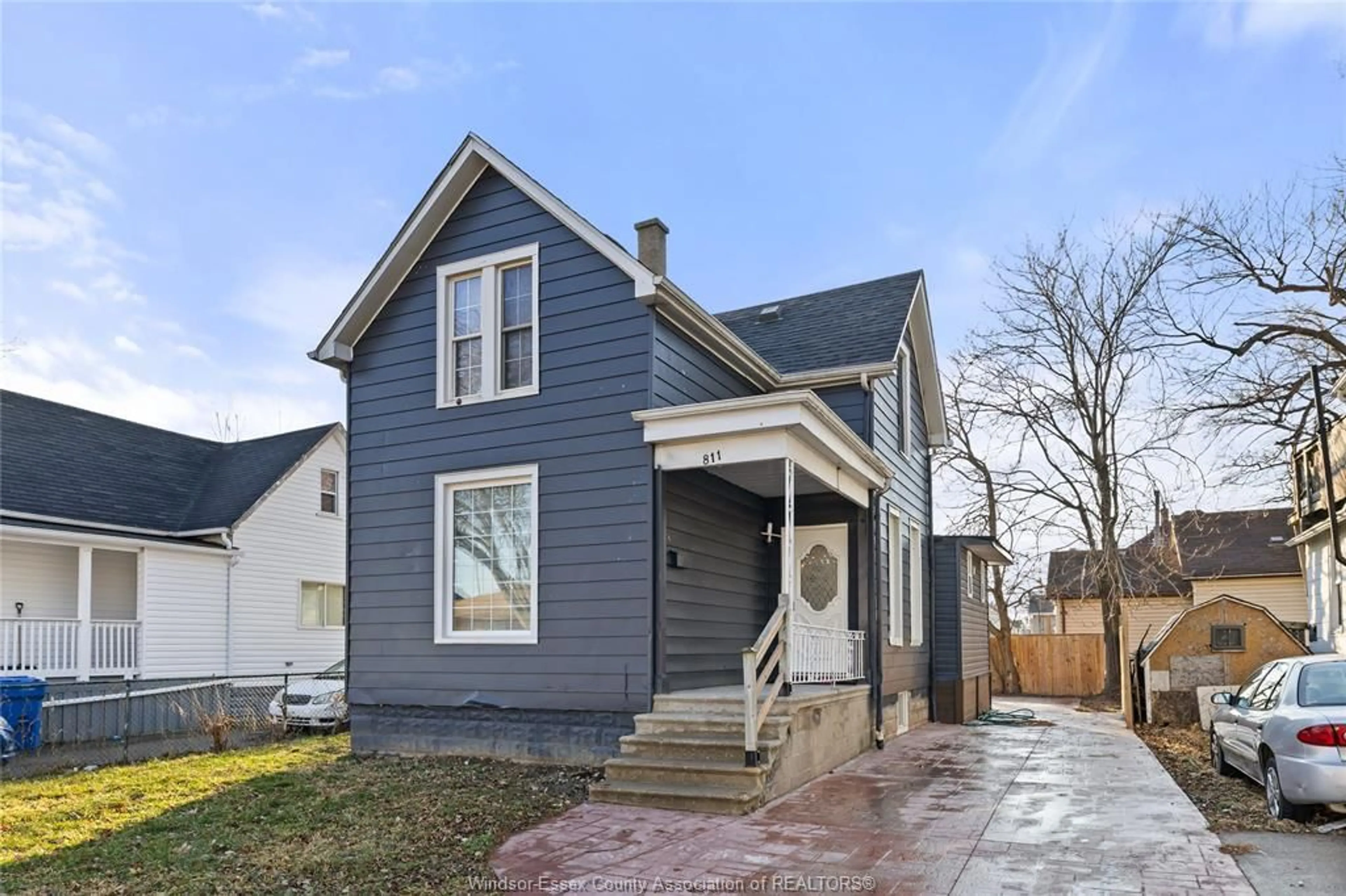 Home with vinyl exterior material, street for 811 LANGLOIS Ave, Windsor Ontario N9A 2G9