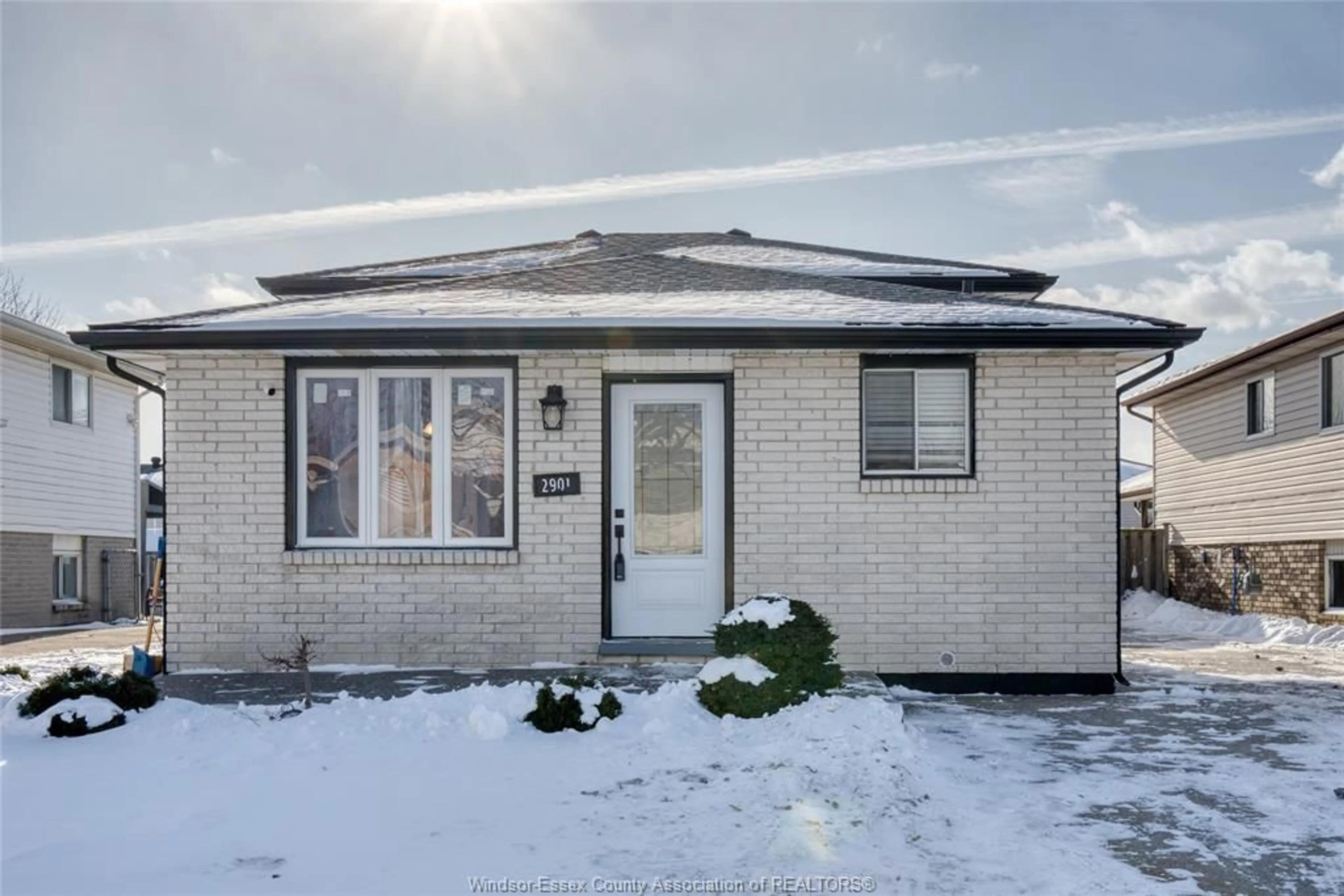Home with brick exterior material, street for 2901 Robillard Cresent, Windsor Ontario N8W 5L2