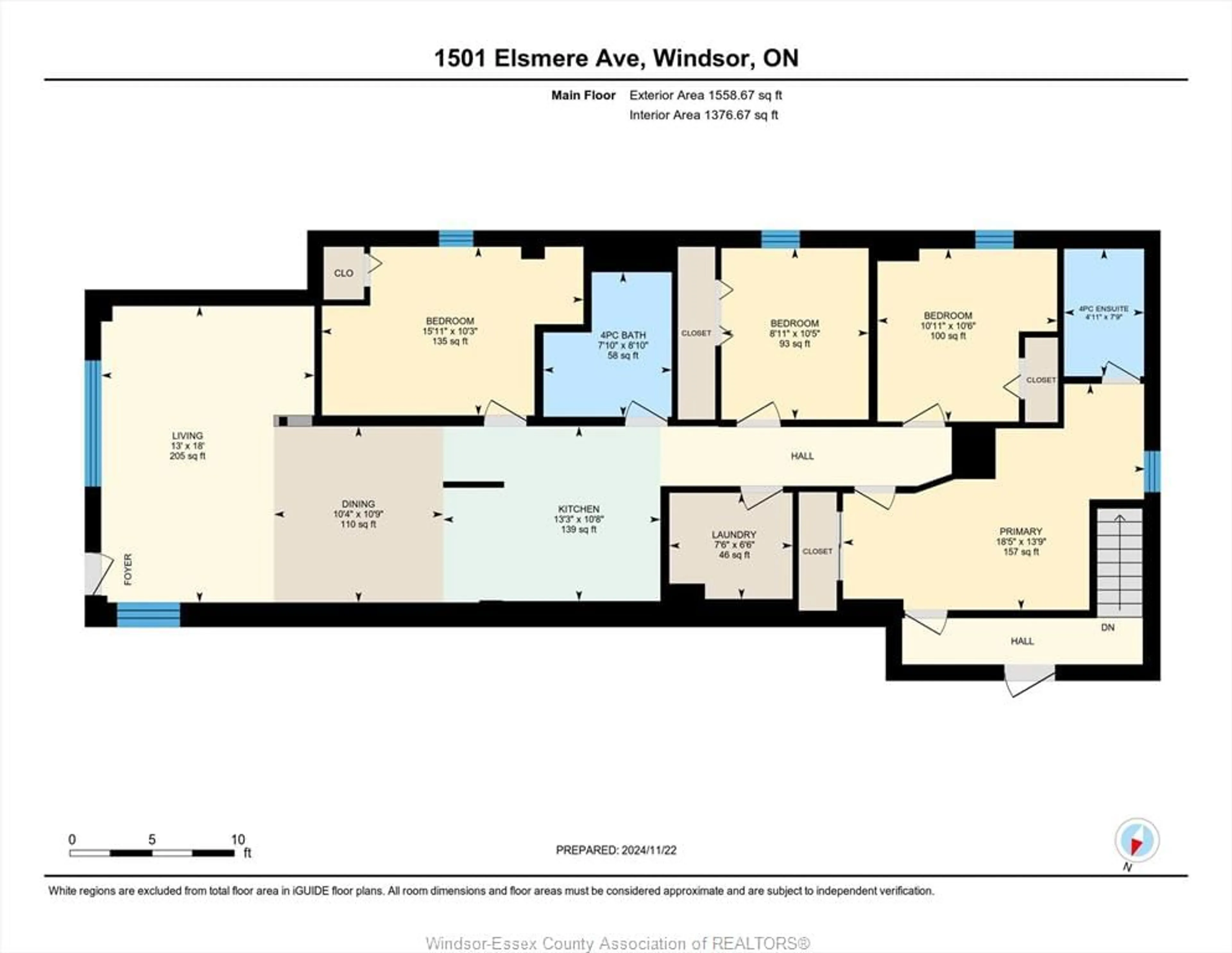 Floor plan for 1501-03 ELSMERE, Windsor Ontario N8X 4H2