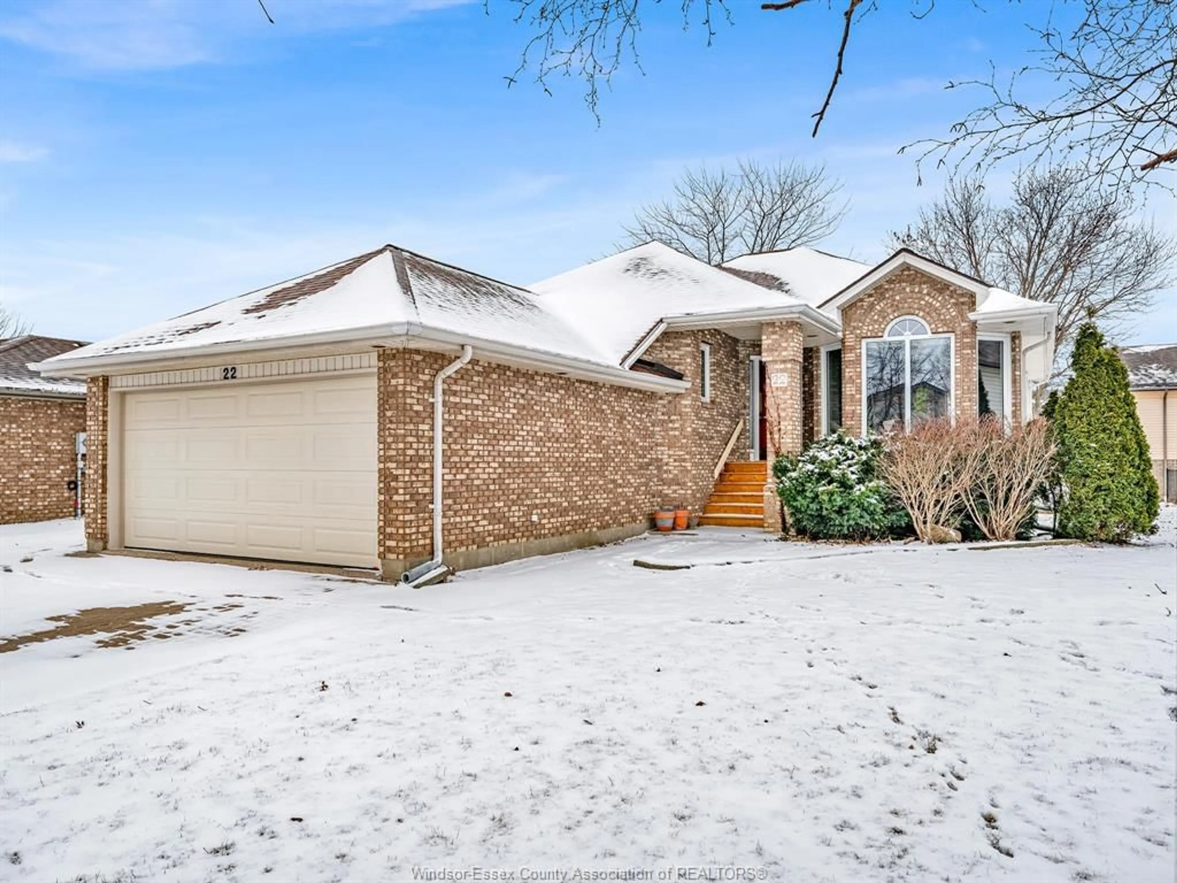 Home with brick exterior material, street for 22 Golfway Dr, Essex Ontario N8M 3E3