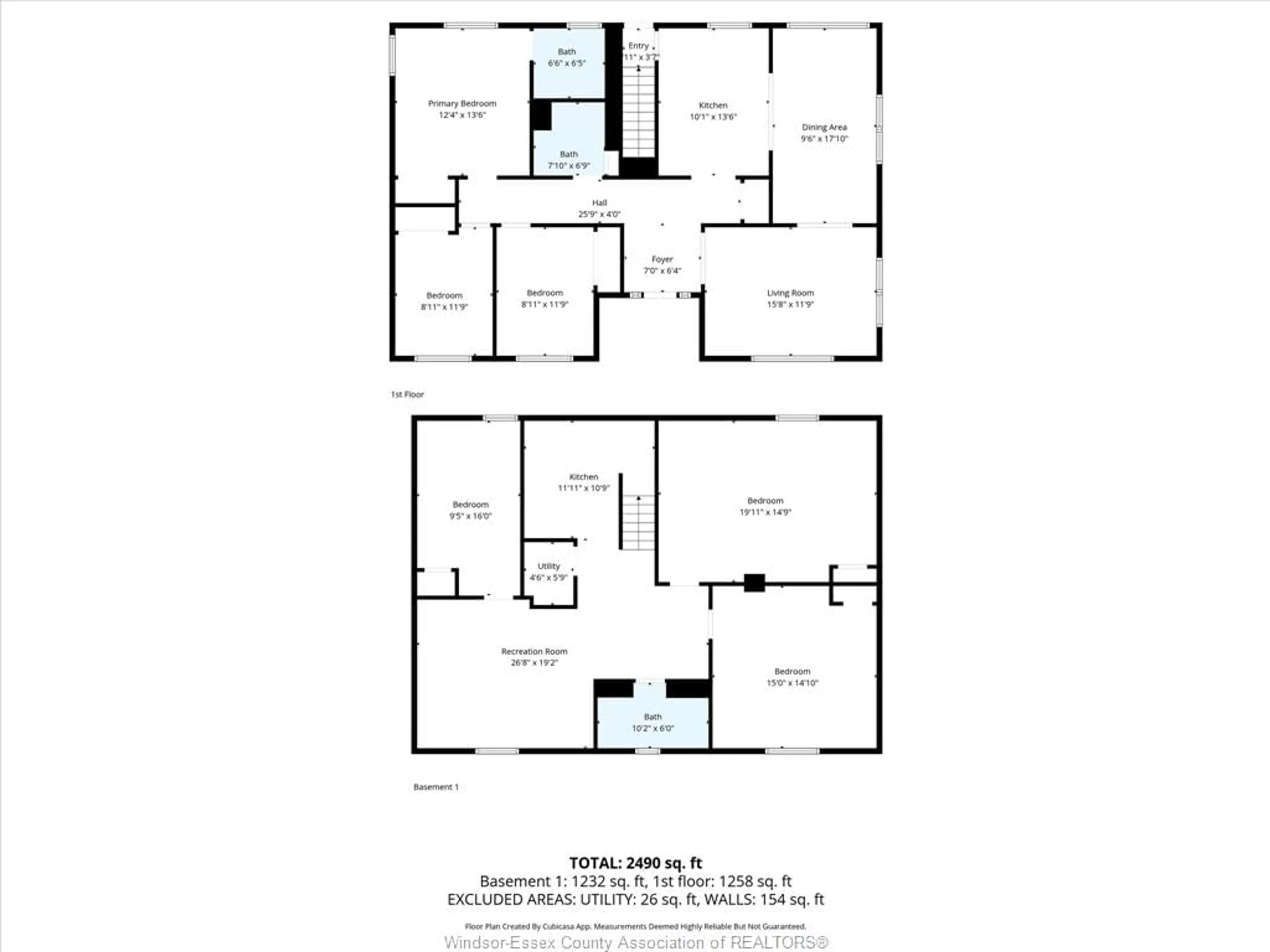 Floor plan for 1457 S CAMERON Blvd, Windsor Ontario N9B 3C8