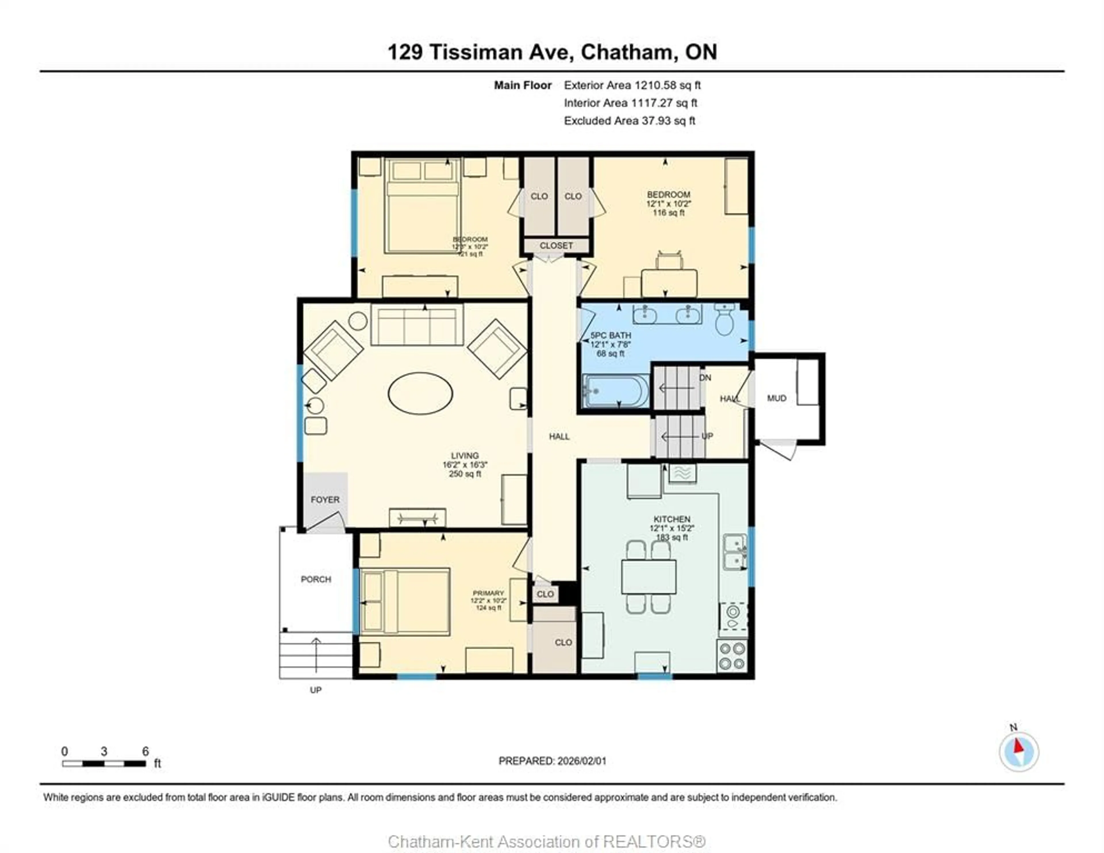 Floor plan for 129 TISSIMAN Ave, Chatham Ontario N7M 4G6