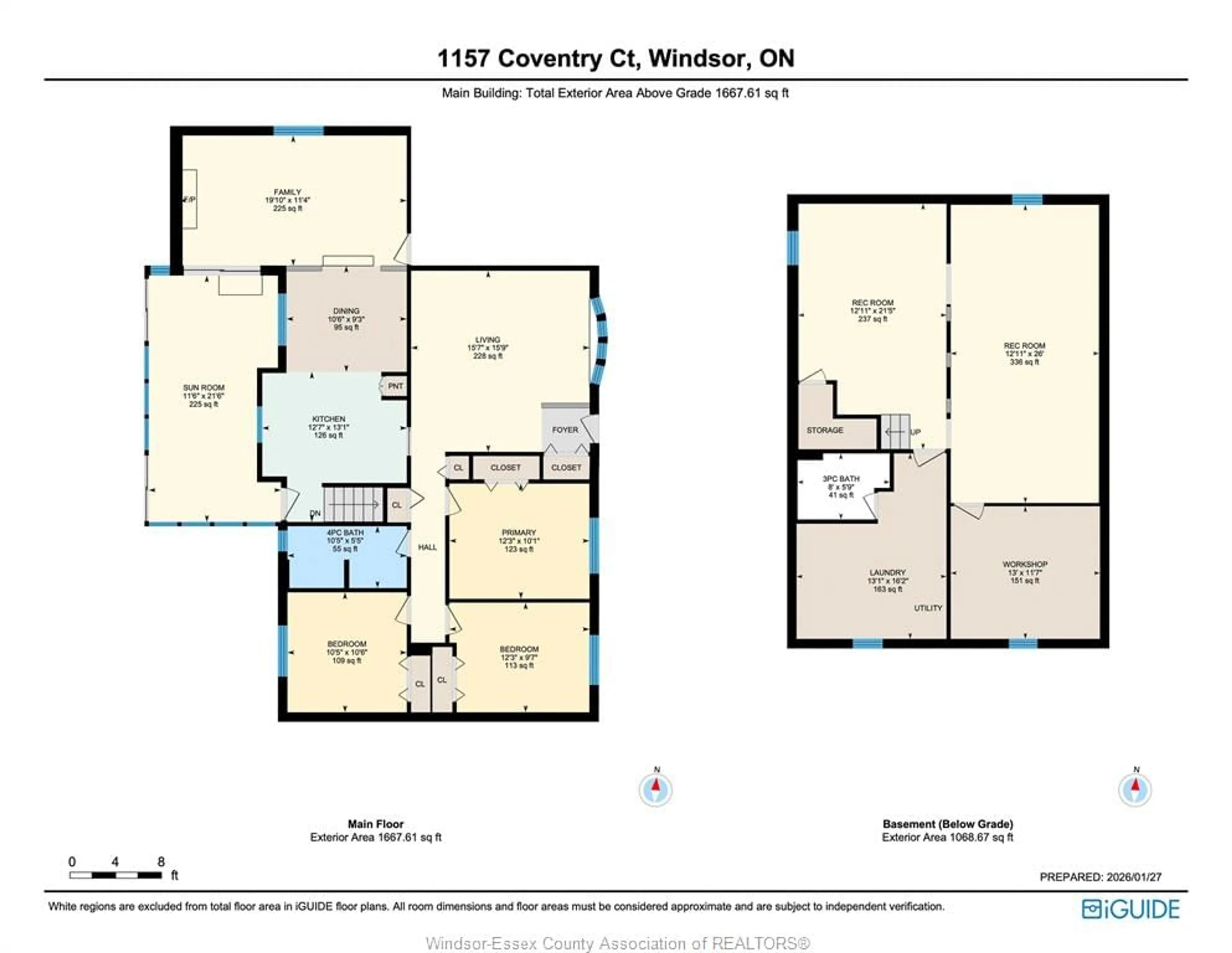 Floor plan for 1157 Coventry Crt, Windsor Ontario N8S 2W8
