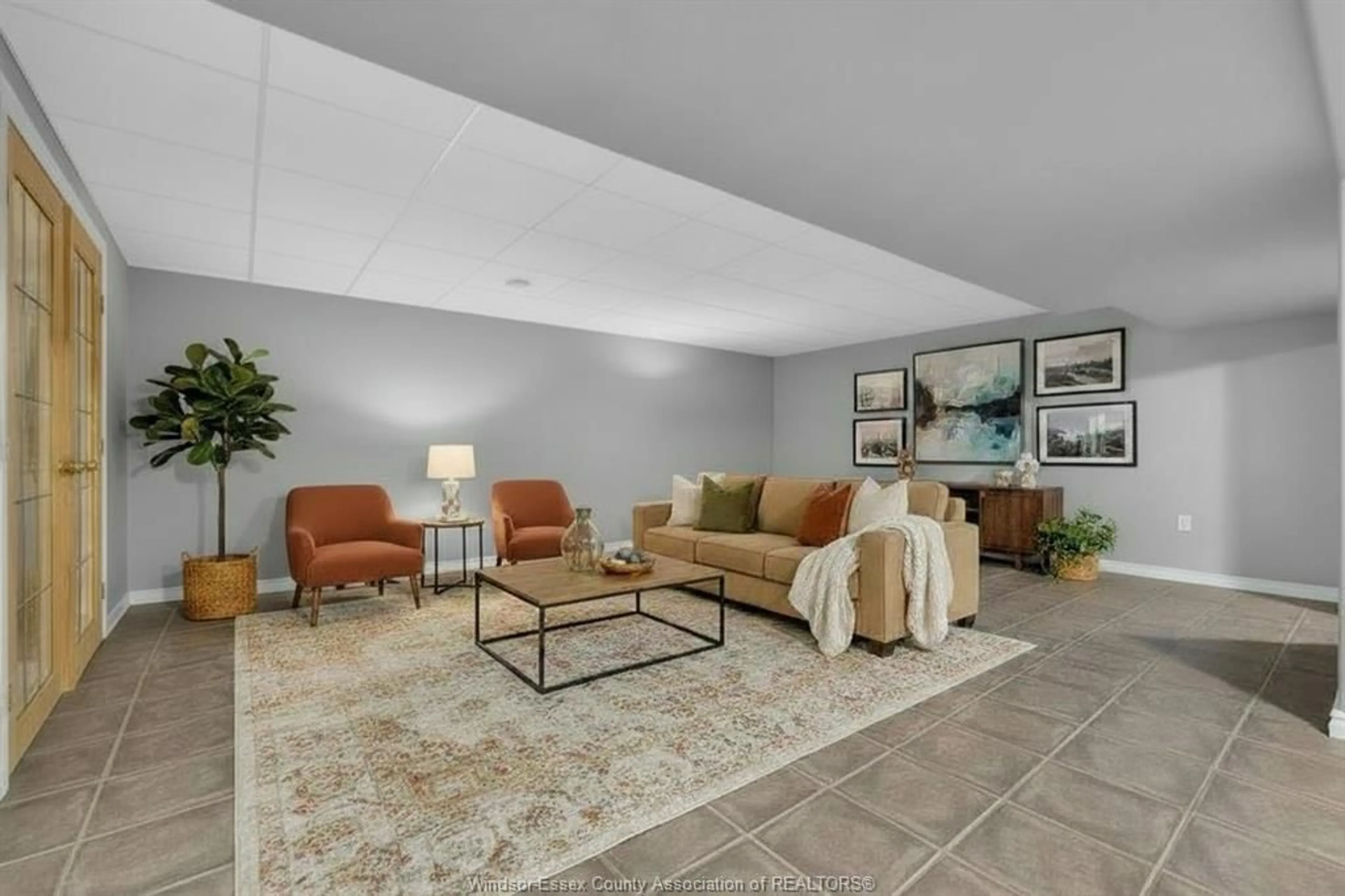 Living room with furniture, unknown for 11806 Cobblestone Cresent, Windsor Ontario N8P 1P3