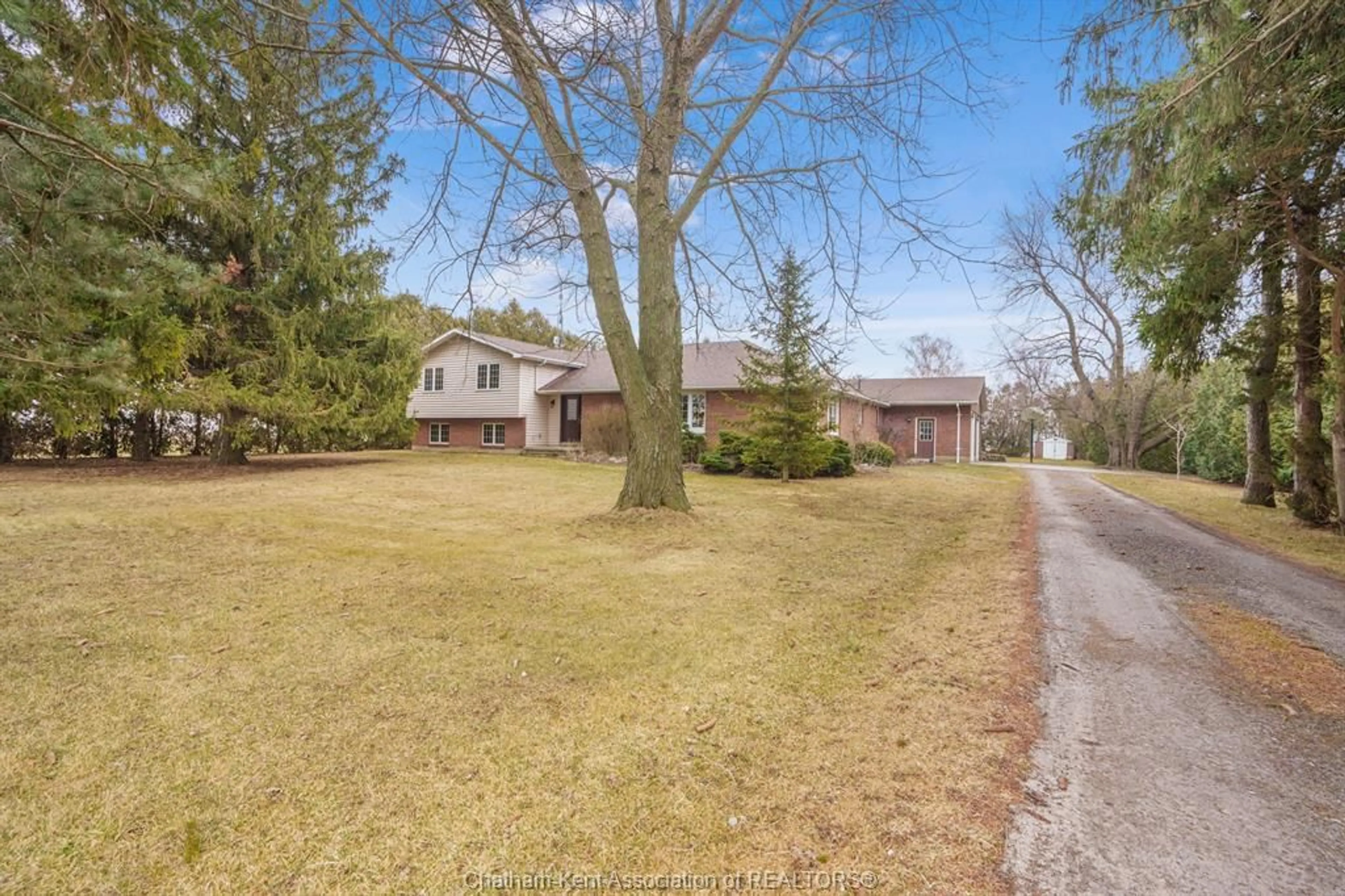 A pic from outside/outdoor area/front of a property/back of a property/a pic from drone, street for 10010 CEDAR HEDGE Line, Dresden Ontario N0P 1M0