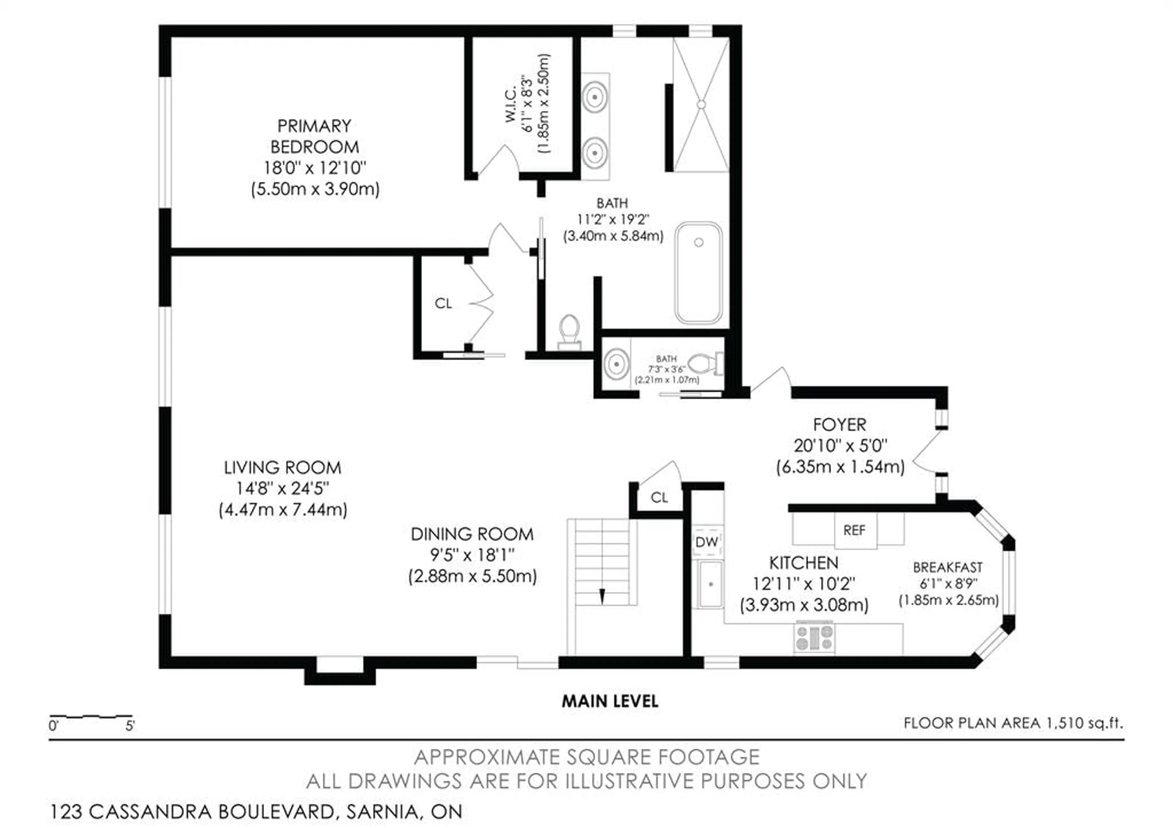 Floor plan for 123 Cassandra Blvd, Sarnia Ontario N7S 6N1