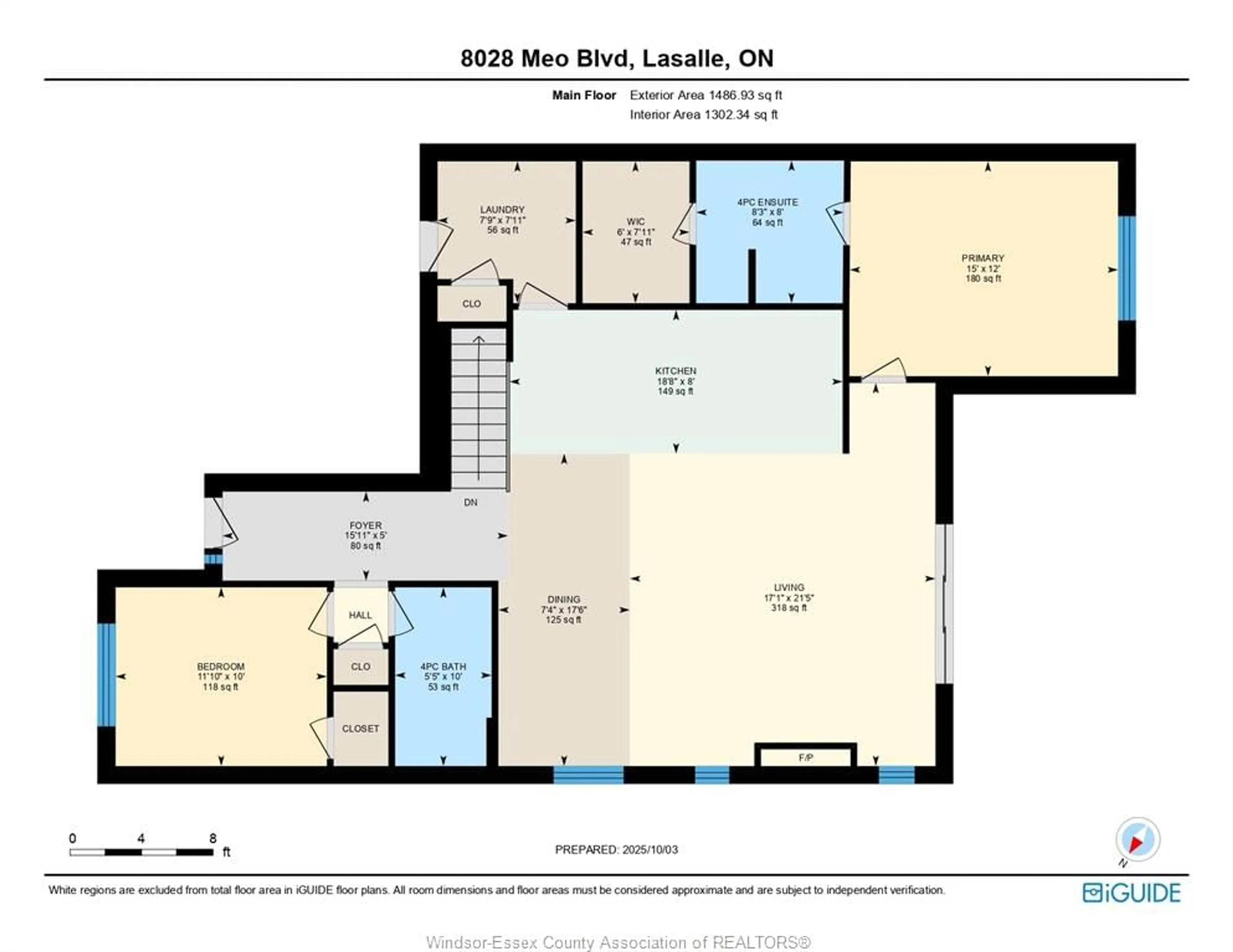 Floor plan for 8028 Meo, LaSalle Ontario N9H 0P3