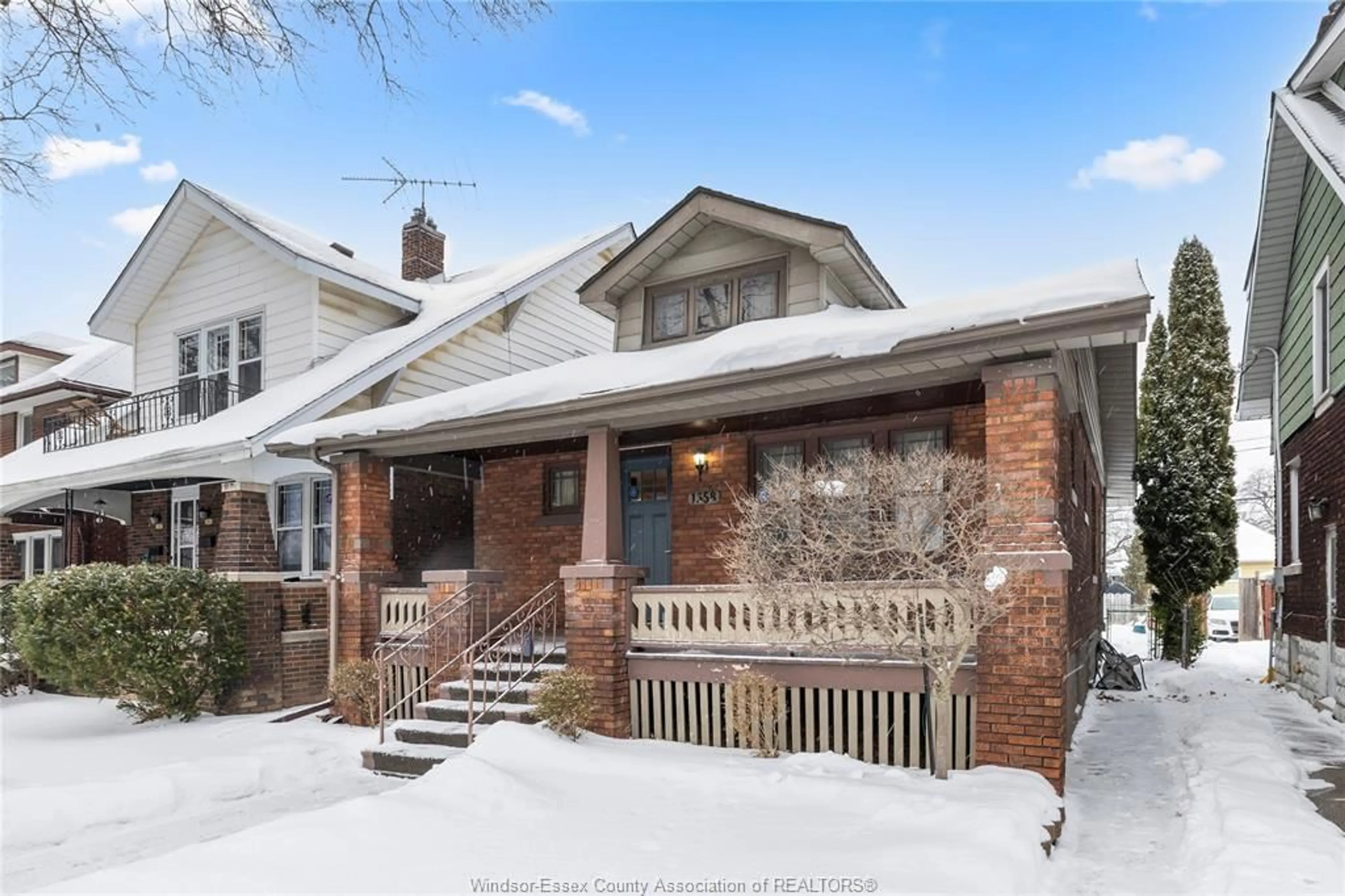 Home with brick exterior material, street for 1358 Gladstone, Windsor Ontario N8Y 1L8