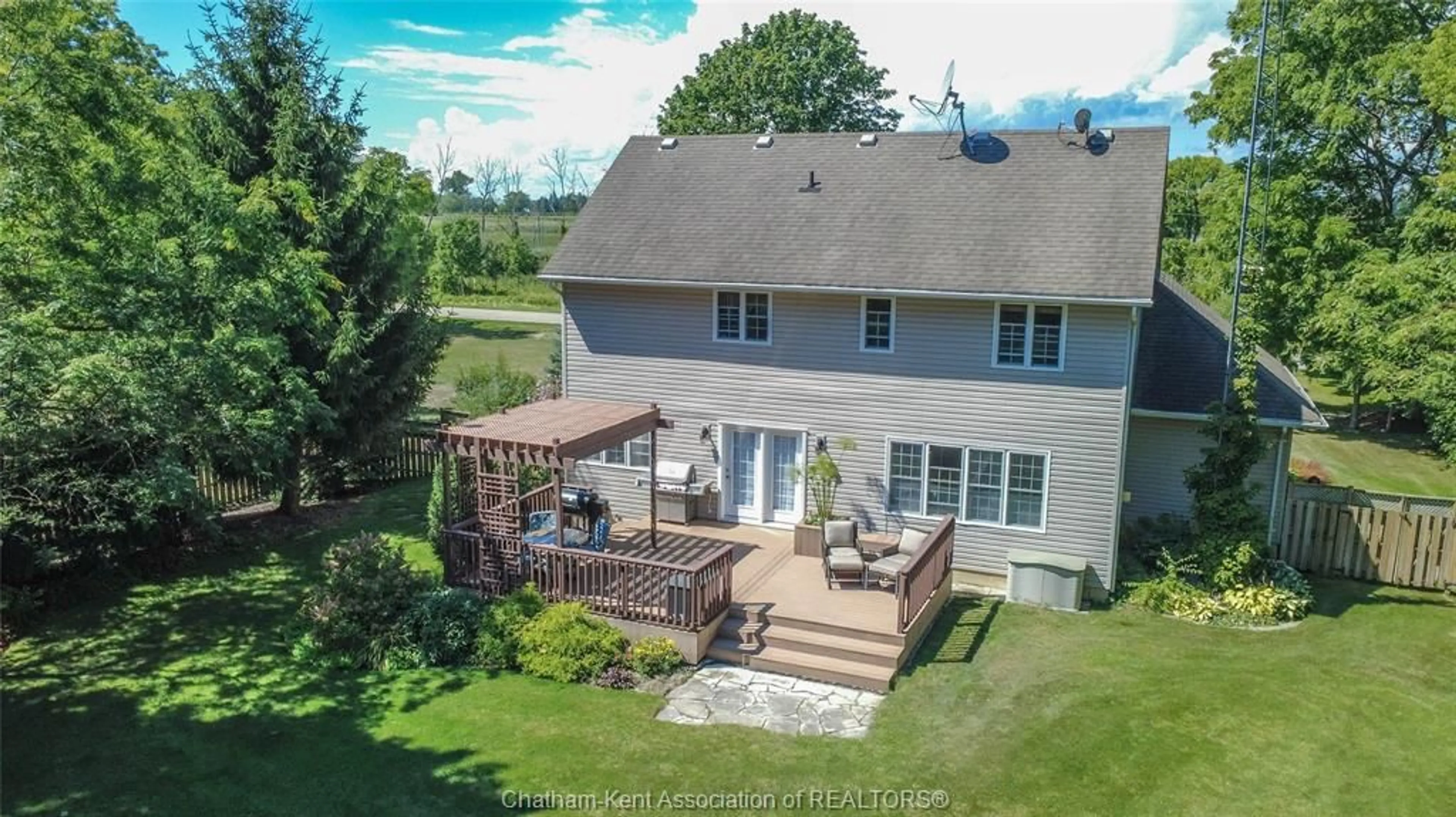 A pic from outside/outdoor area/front of a property/back of a property/a pic from drone, water/lake/river/ocean view for 11782 Rose Beach Line, Howard Township Ontario N0P 1X0
