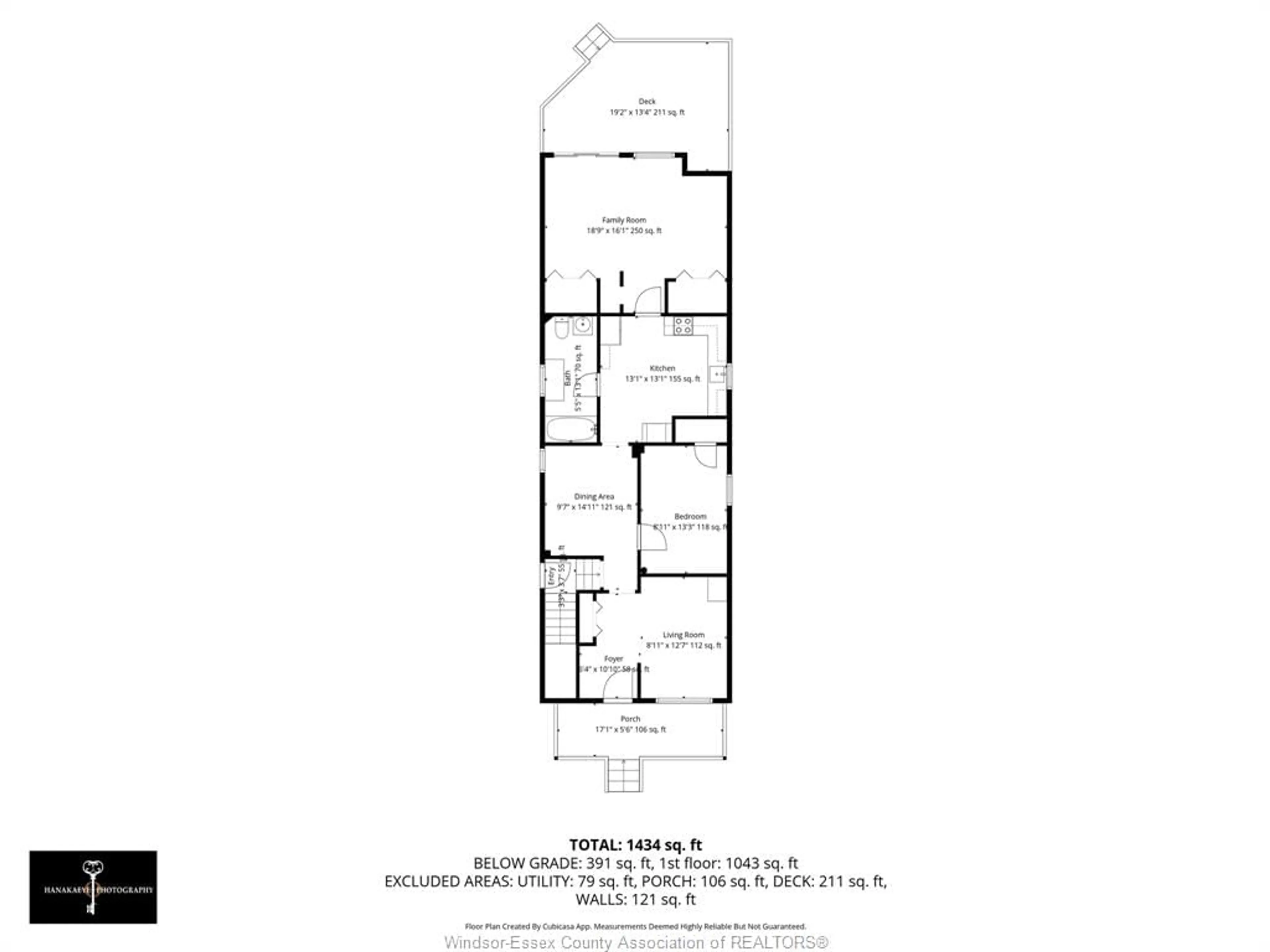 Floor plan for 1143 Langlois, Windsor Ontario N8X 3L3
