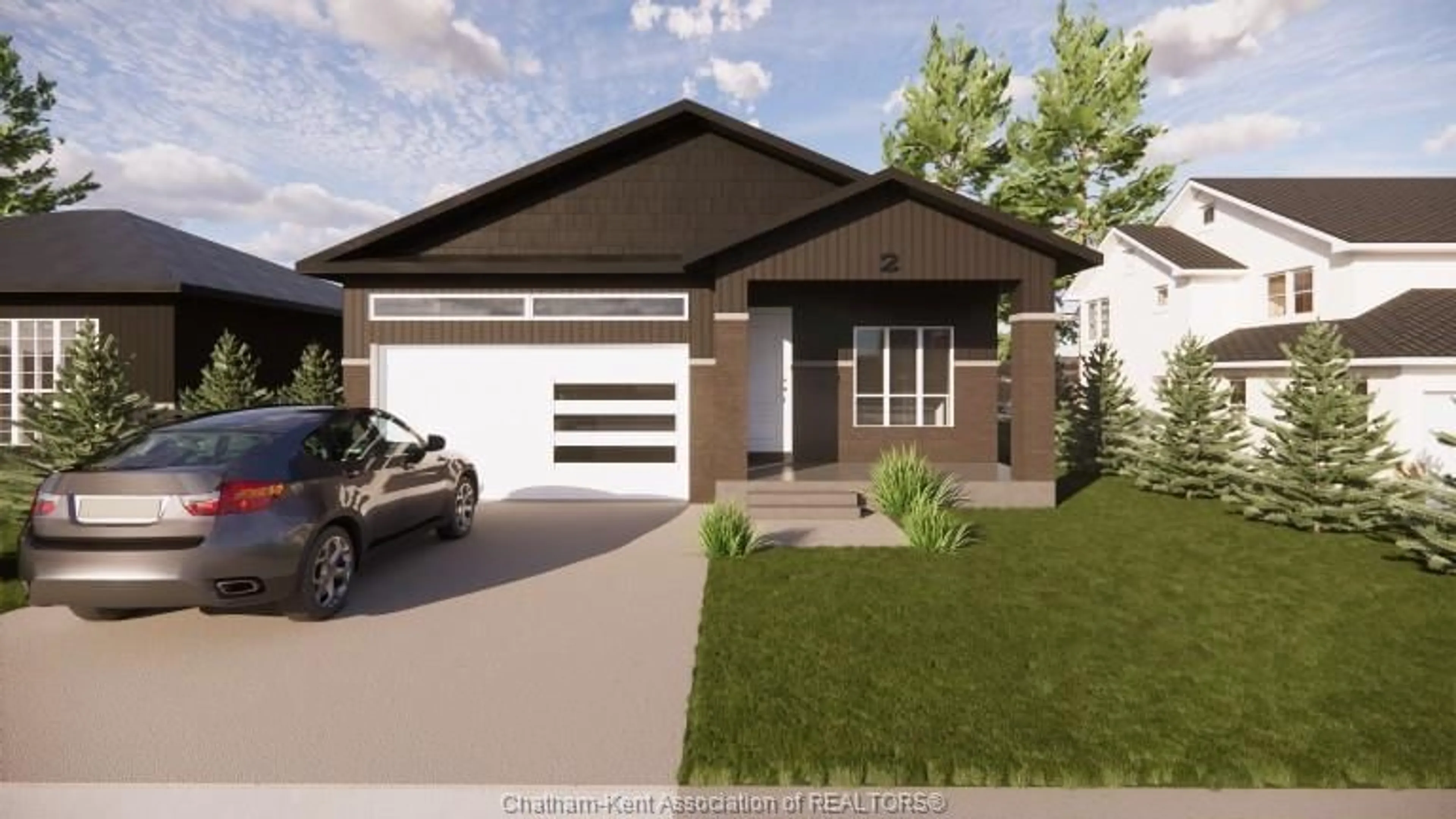 Home with brick exterior material, street for 2 ROSEWOOD Cres, Chatham Ontario N7M 0V4