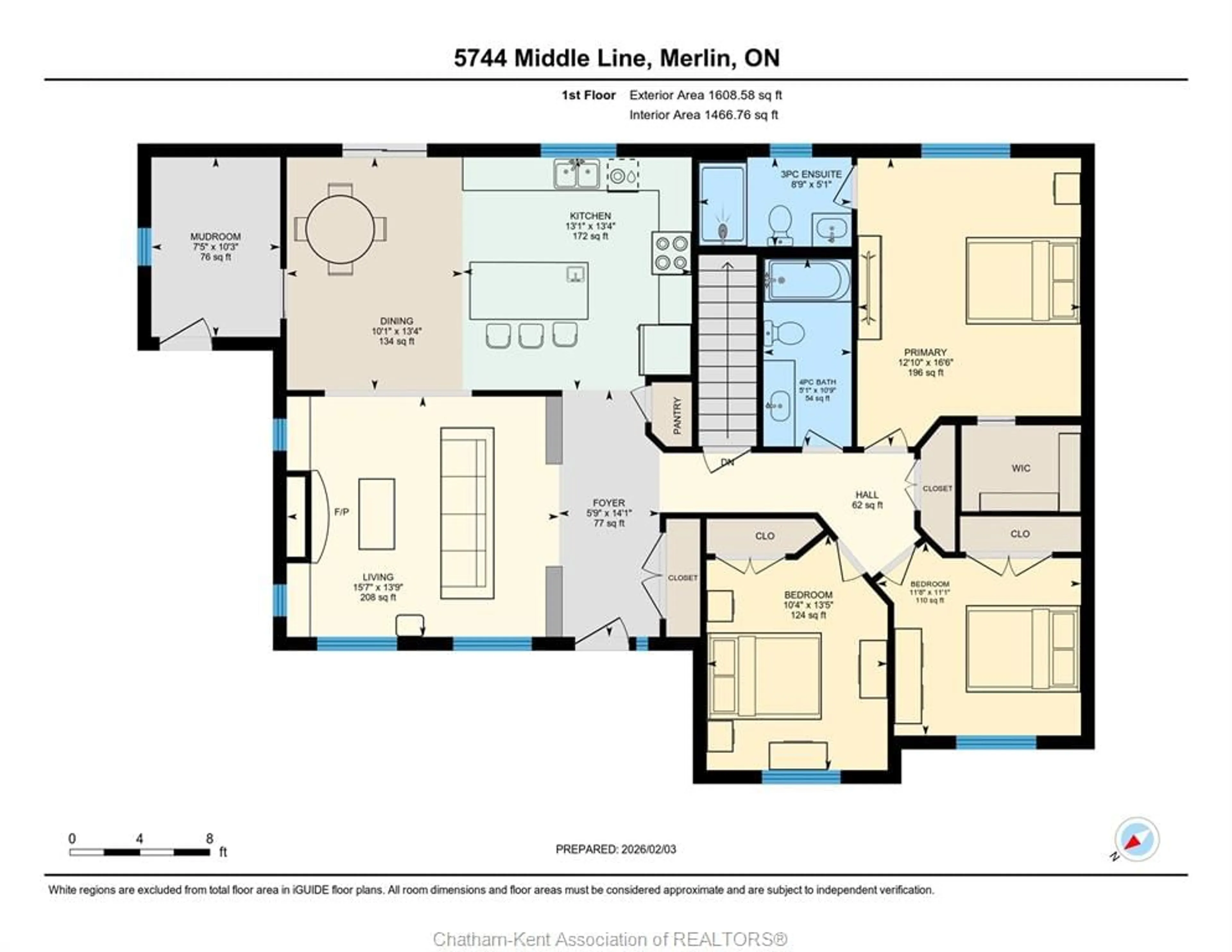 Floor plan for 5744 Middle Line, Merlin Ontario N0P 1W0