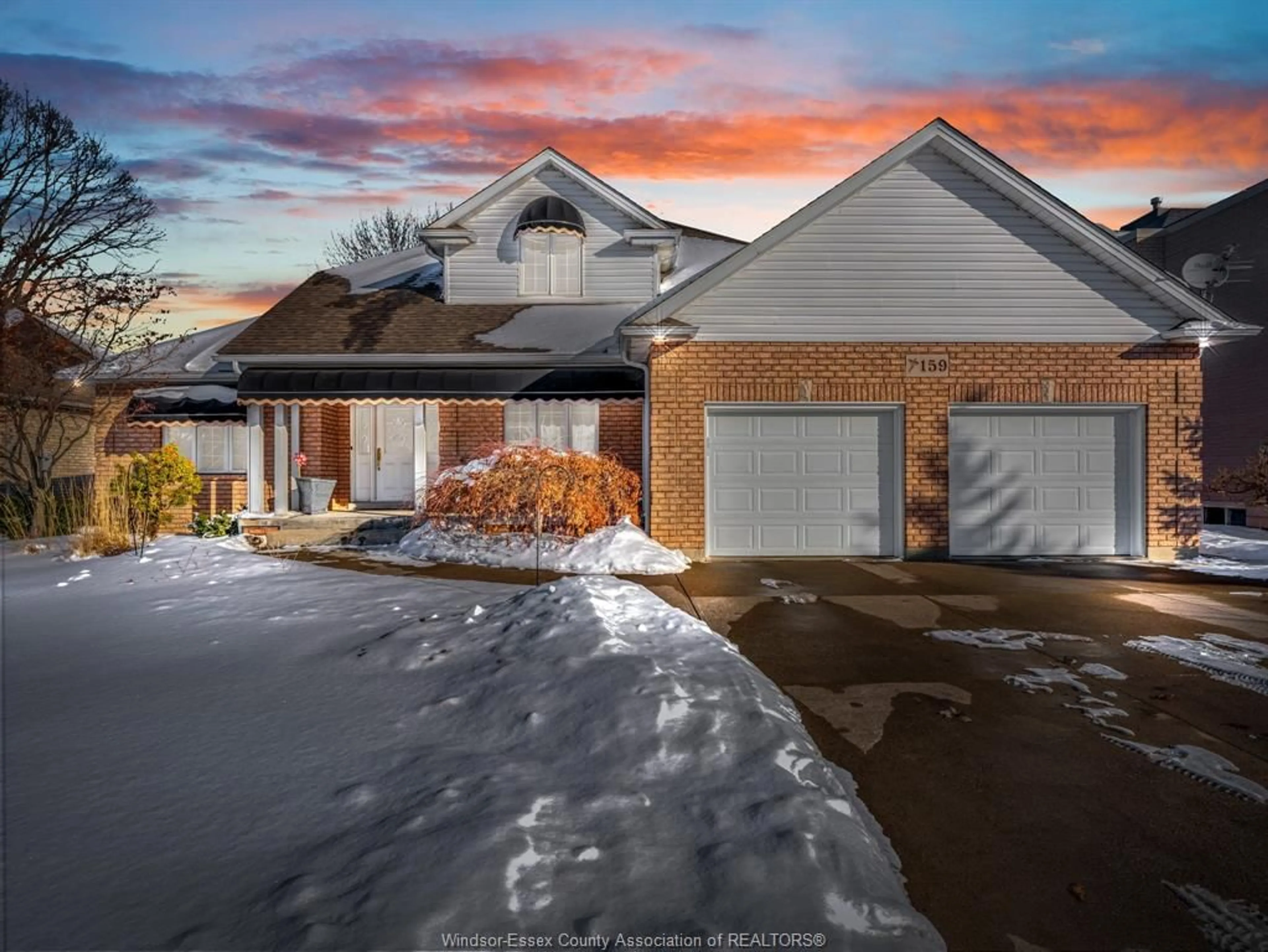 Home with brick exterior material, street for 159 PHEASANT RUN Dr, Lakeshore Ontario N8L 0Z8