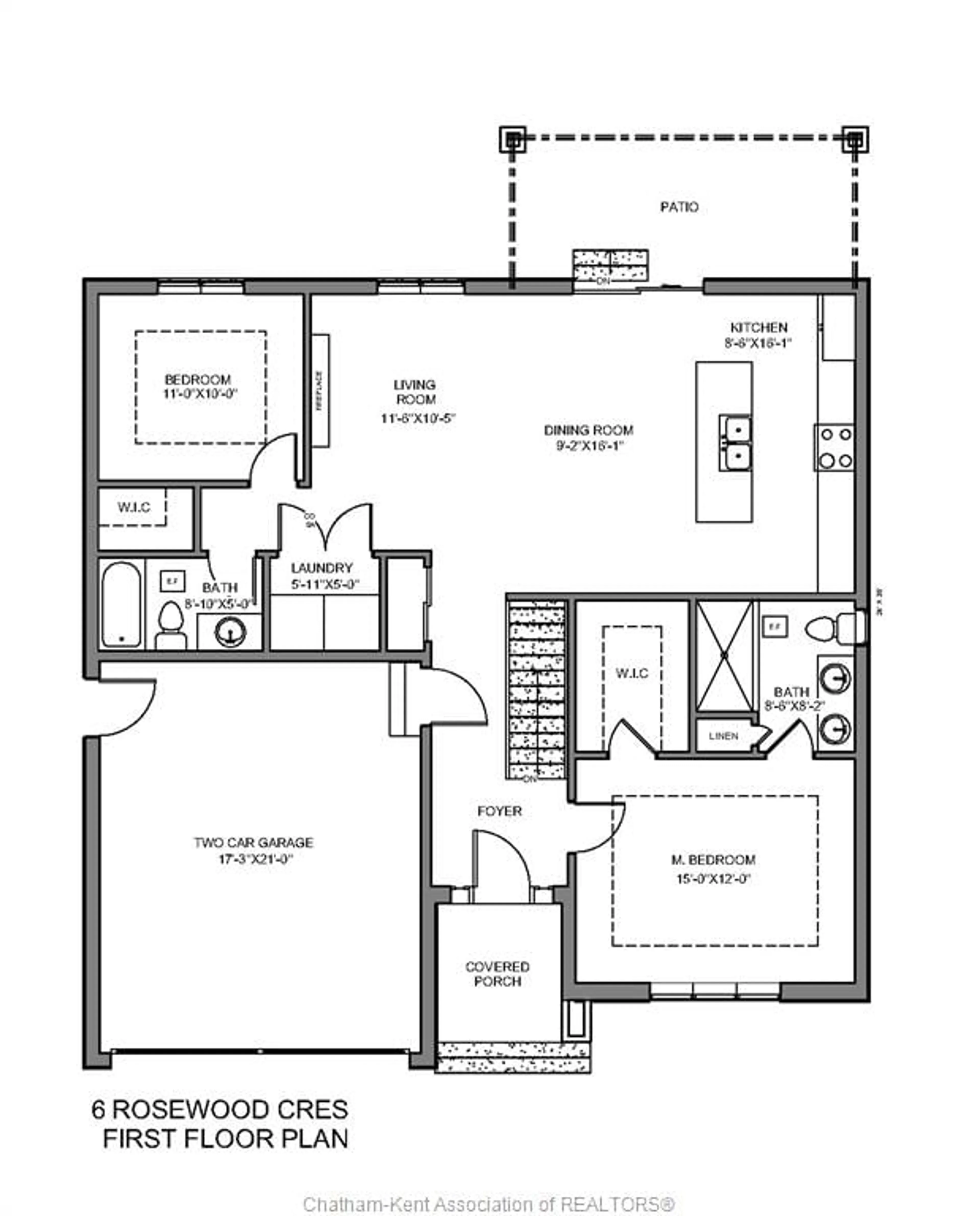 Floor plan for 6 ROSEWOOD Cres, Chatham Ontario N7M 0V4