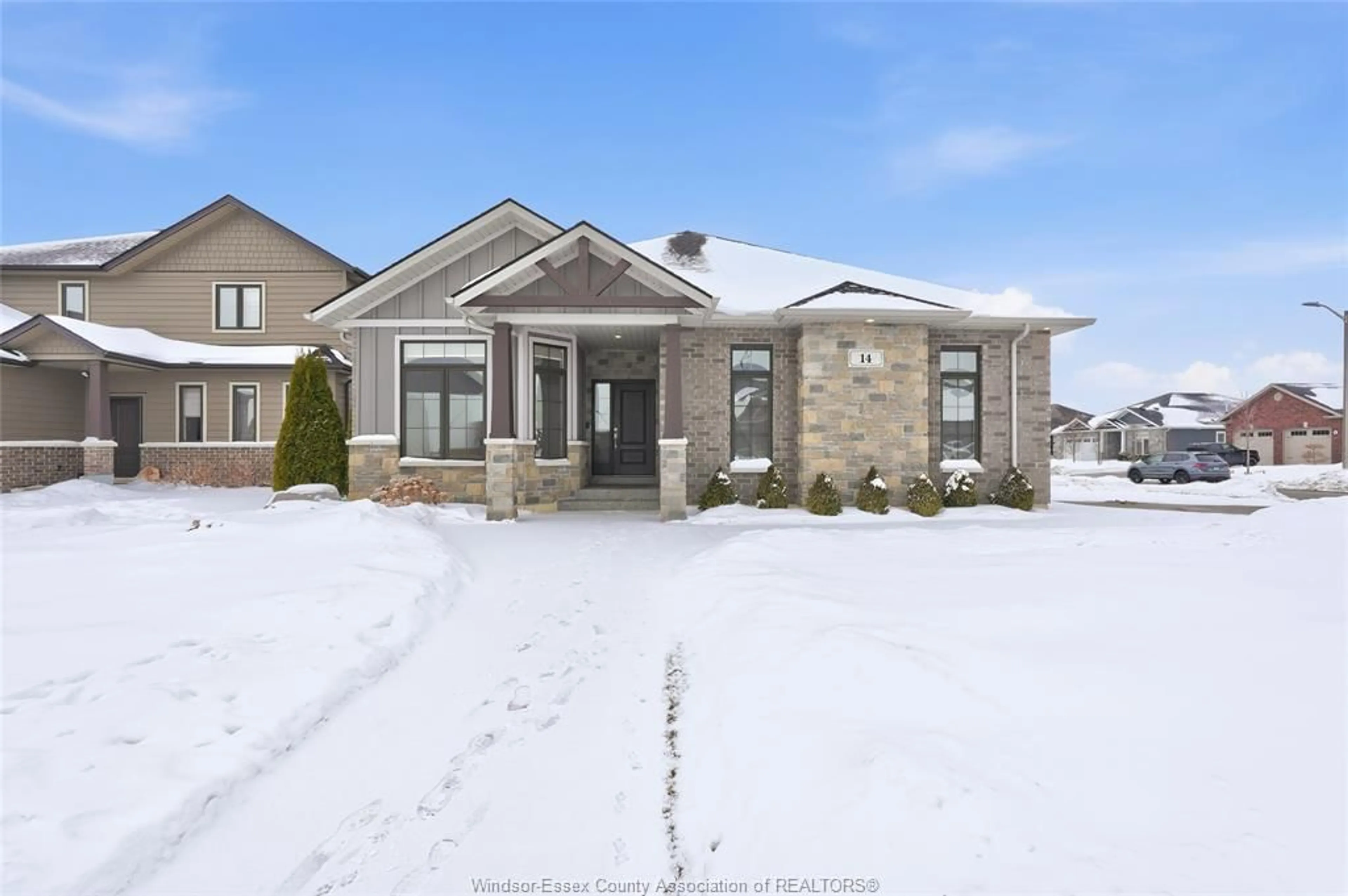 Home with brick exterior material, street for 14 LUKAS Dr, Kingsville Ontario N9Y 4G5