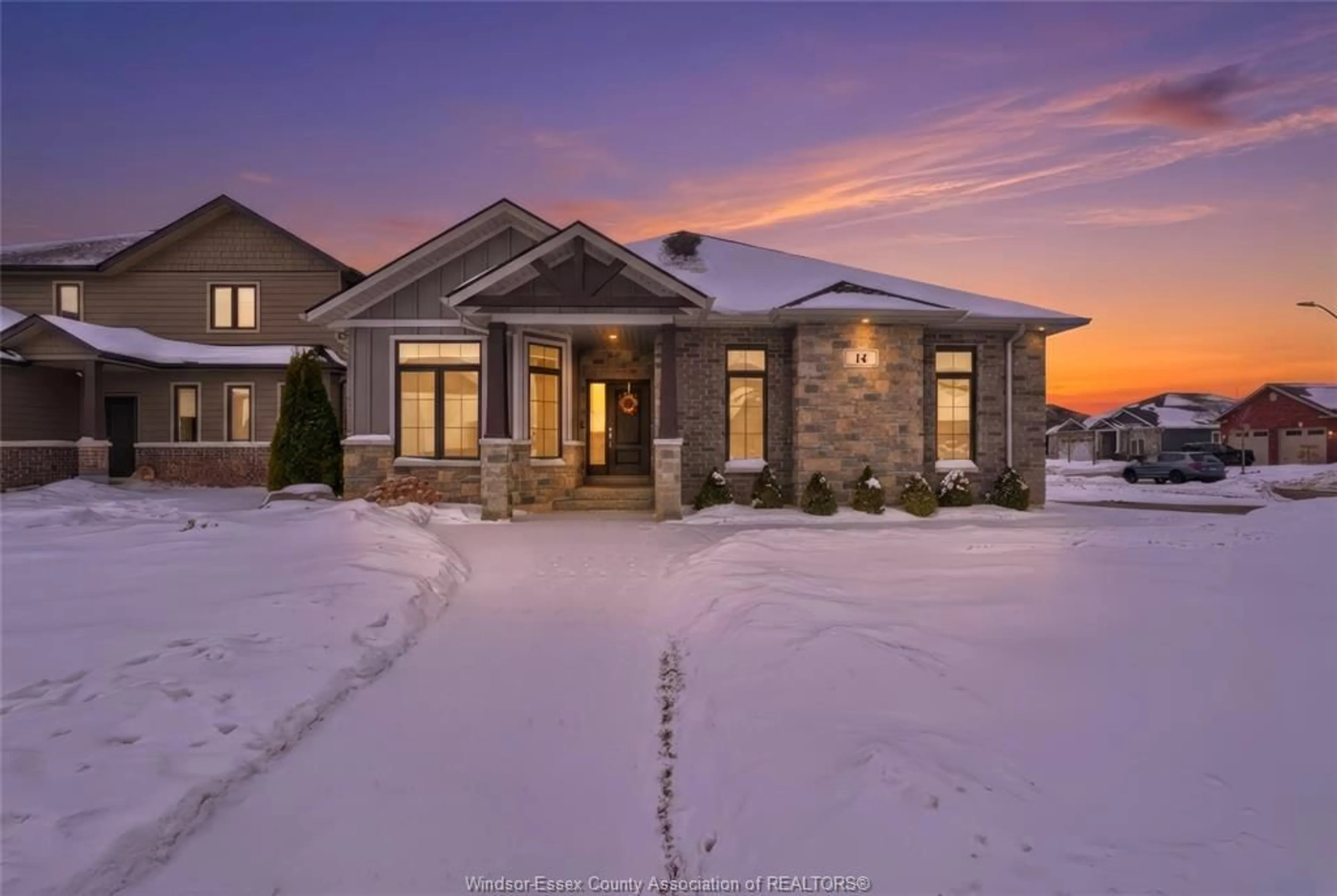 Home with brick exterior material, street for 14 LUKAS Dr, Kingsville Ontario N9Y 4G5