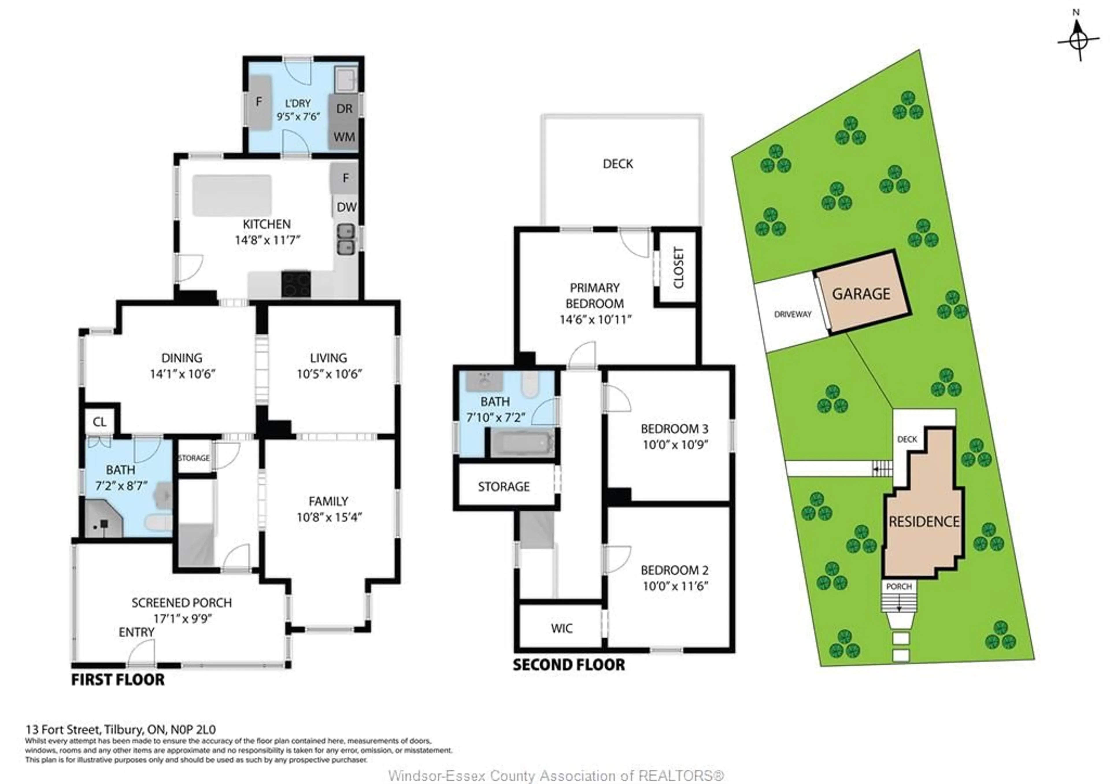 Floor plan for 13 Fort St, Tilbury Ontario N0P 2L0