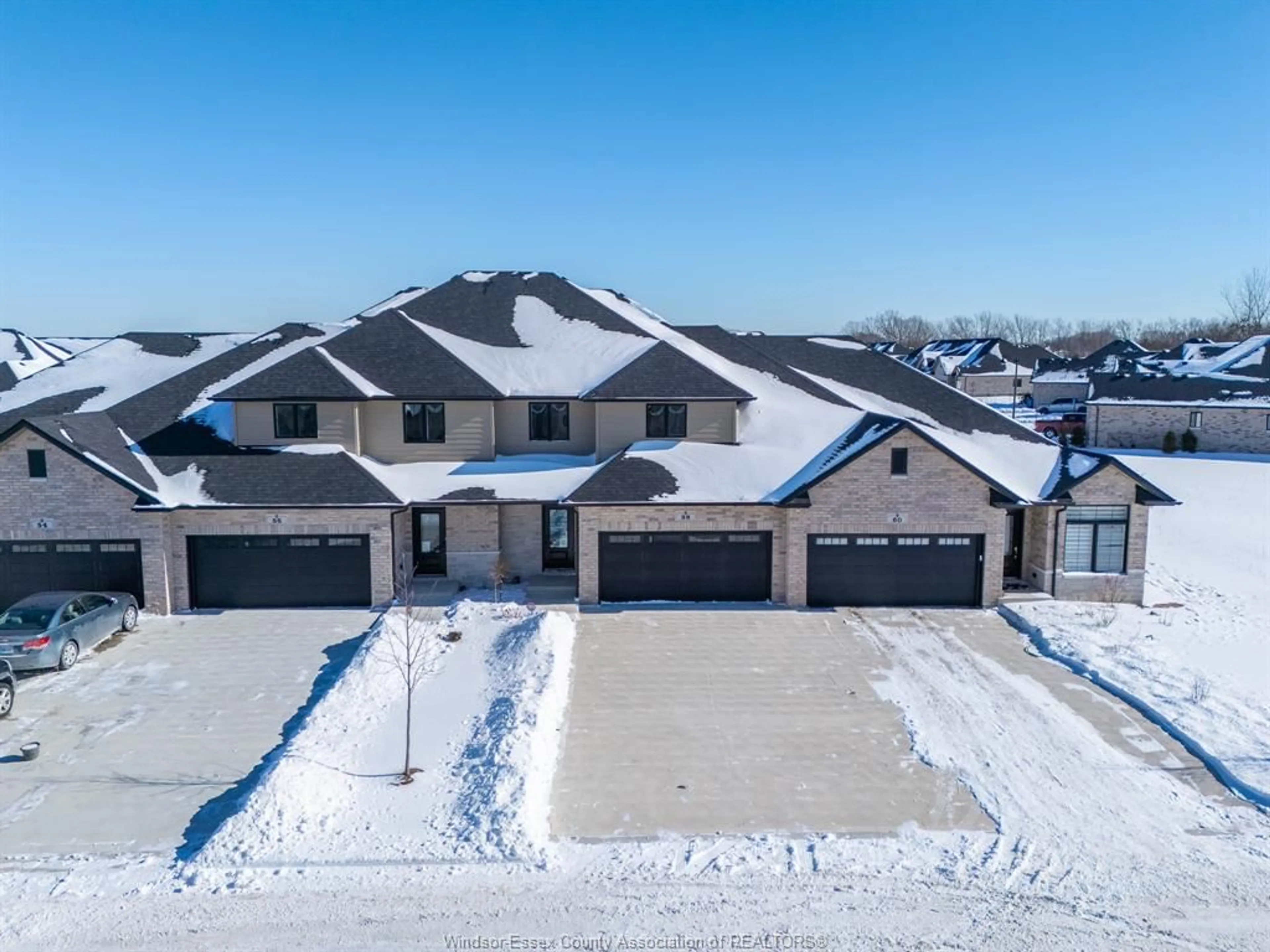 A pic from outside/outdoor area/front of a property/back of a property/a pic from drone, street for 58 Callams Bay Cres, Amherstburg Ontario N9V 0H1