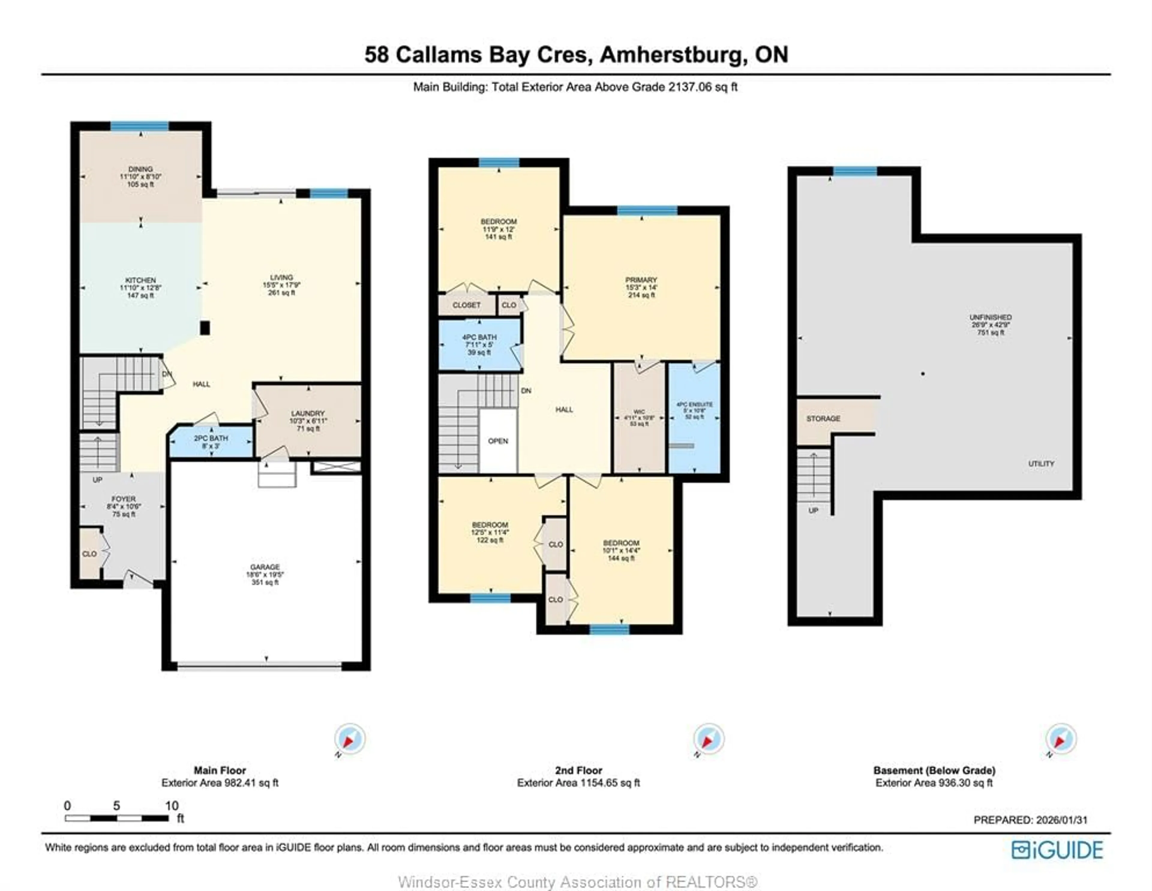 Floor plan for 58 Callams Bay Cres, Amherstburg Ontario N9V 0H1