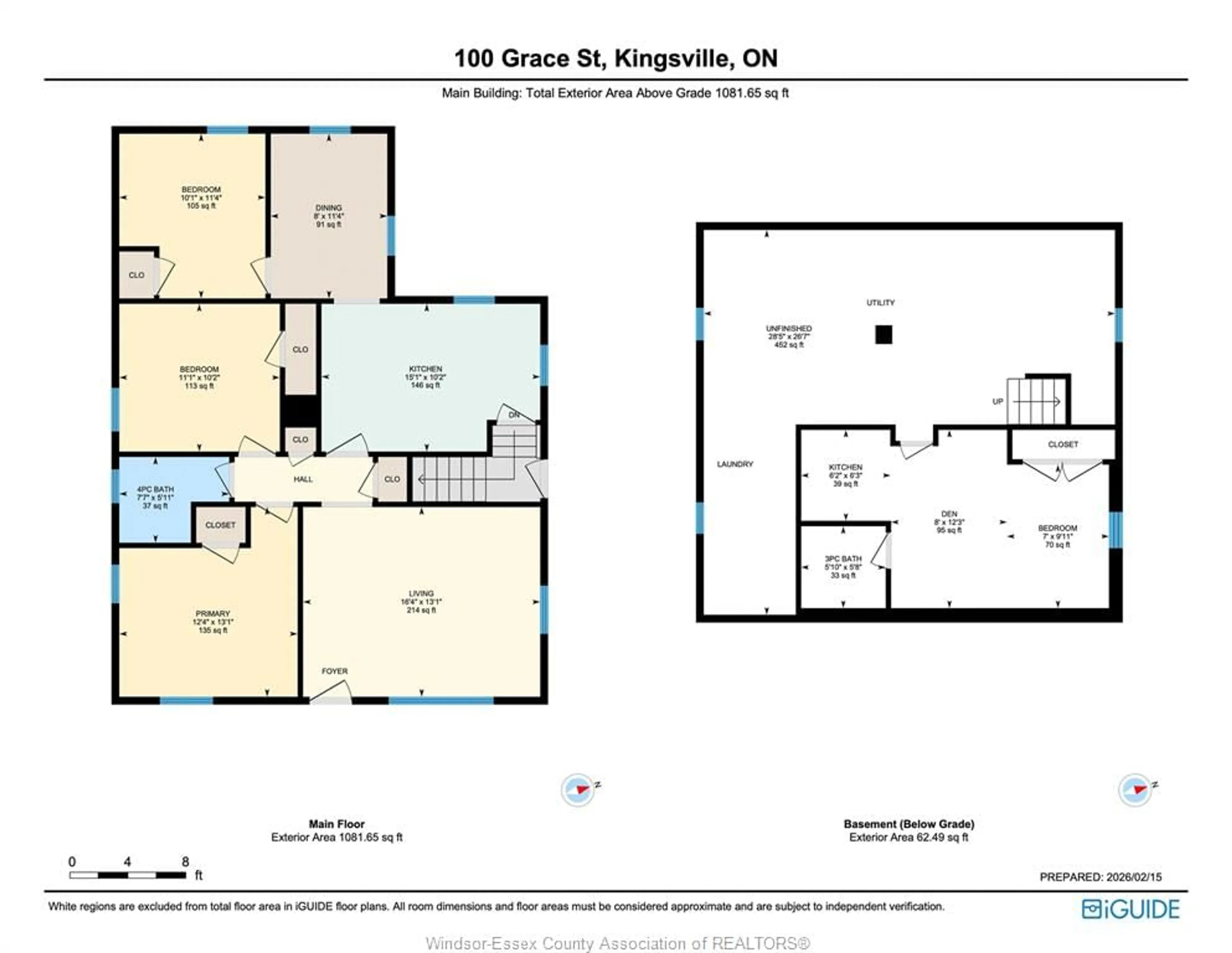 Floor plan for 100 Grace St, Kingsville Ontario N9Y 1L1