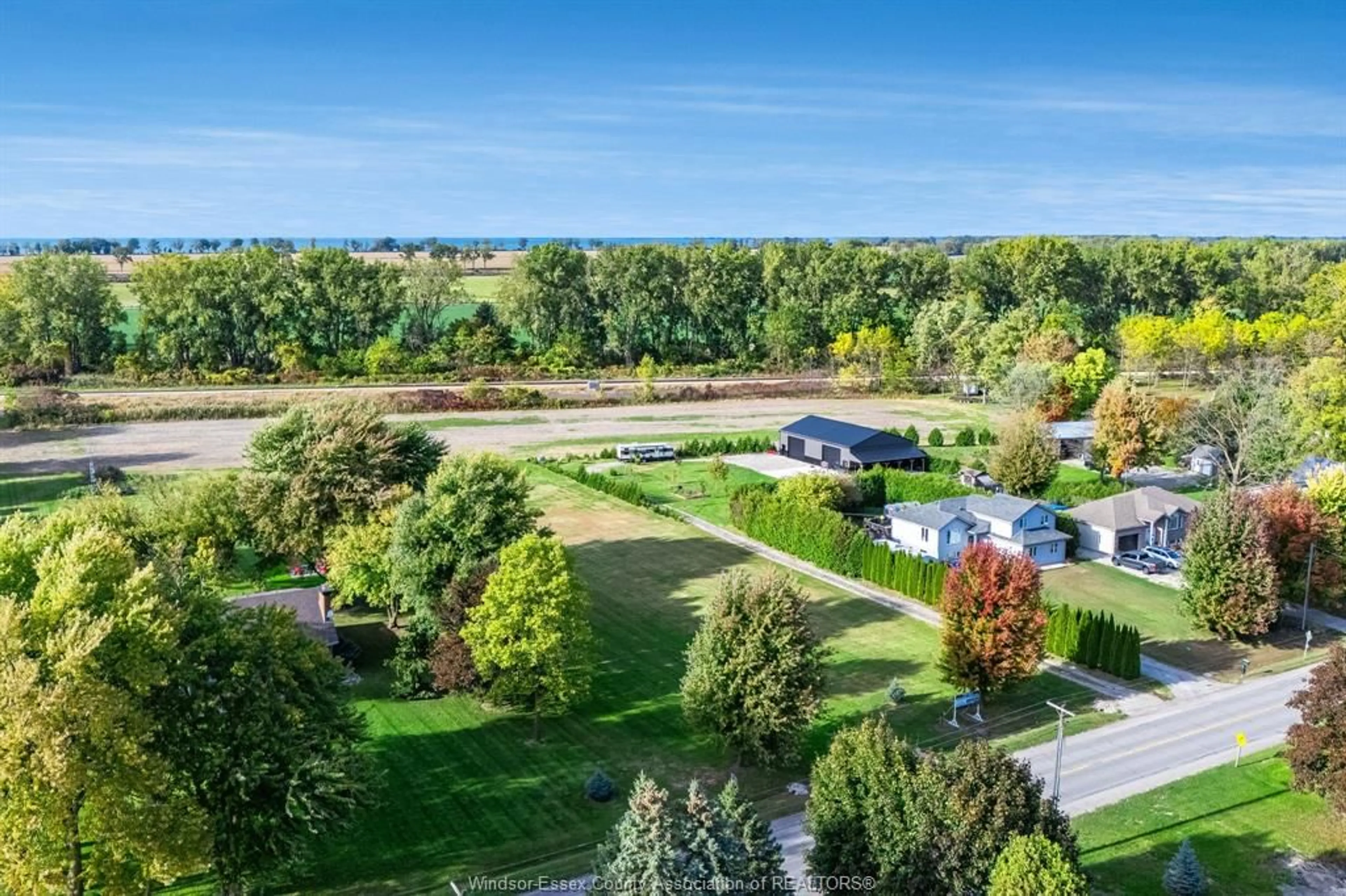 A pic from outside/outdoor area/front of a property/back of a property/a pic from drone, water/lake/river/ocean view for 4325 Tecumseh Line, Tilbury North Ontario N0P 2L0