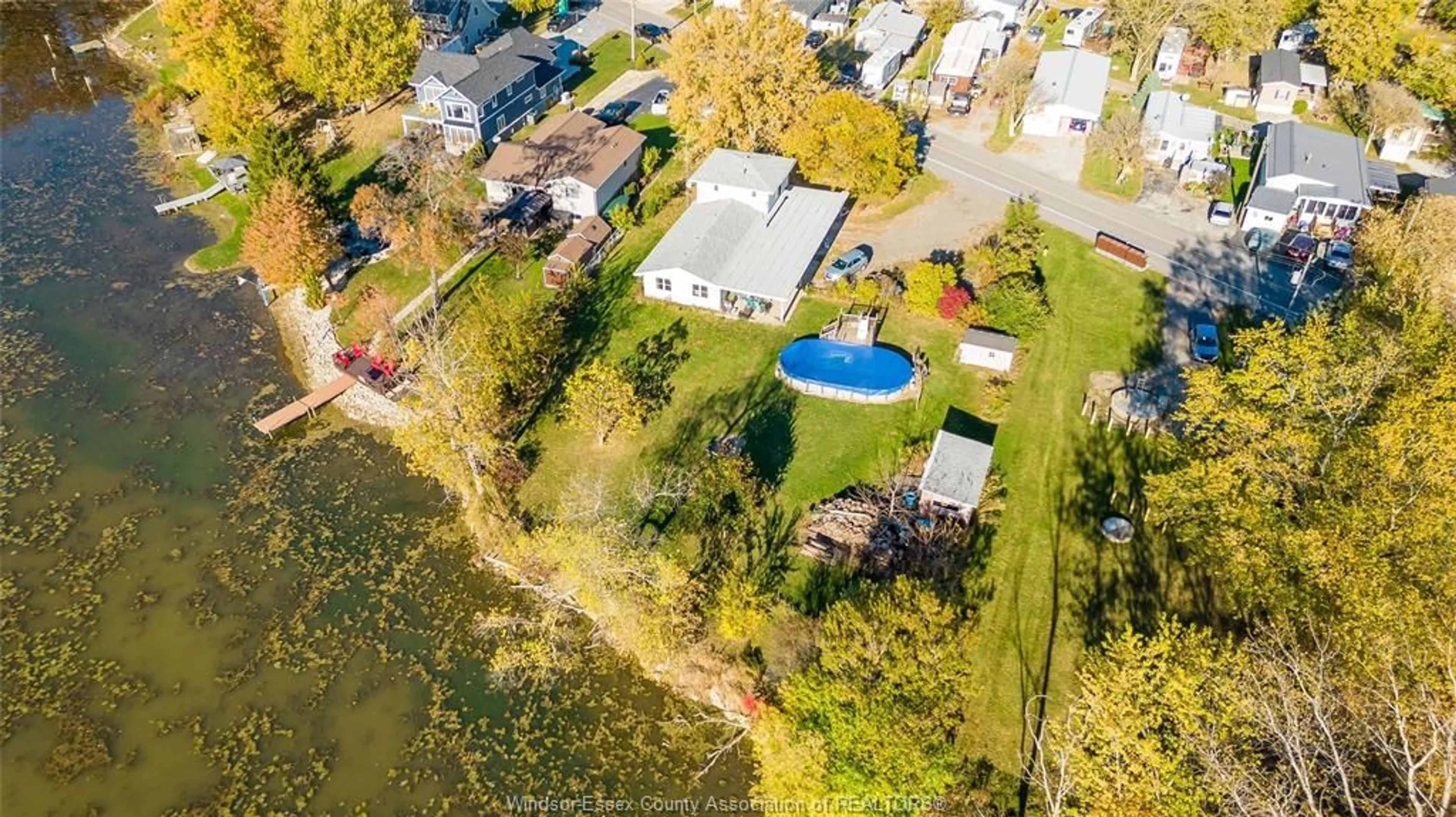 A pic from outside/outdoor area/front of a property/back of a property/a pic from drone, water/lake/river/ocean view for 20966 PIER Rd, Wheatley Ontario N0P 2P0