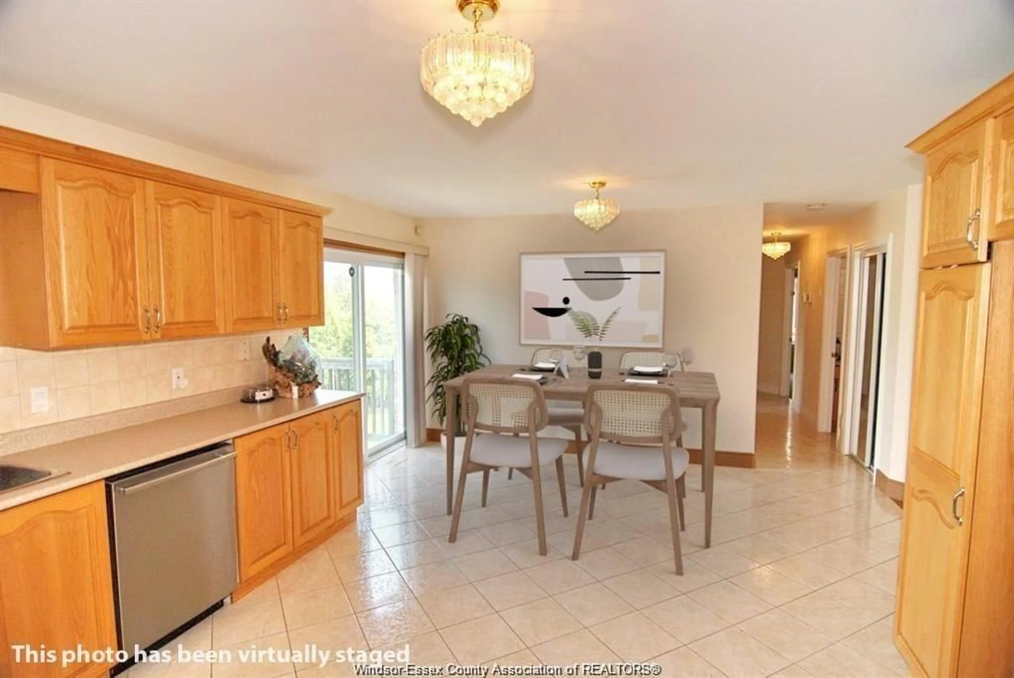 Open concept kitchen, ceramic/tile floor for 128 MARINA GROVE, Lakeshore Ontario N9K 1C9