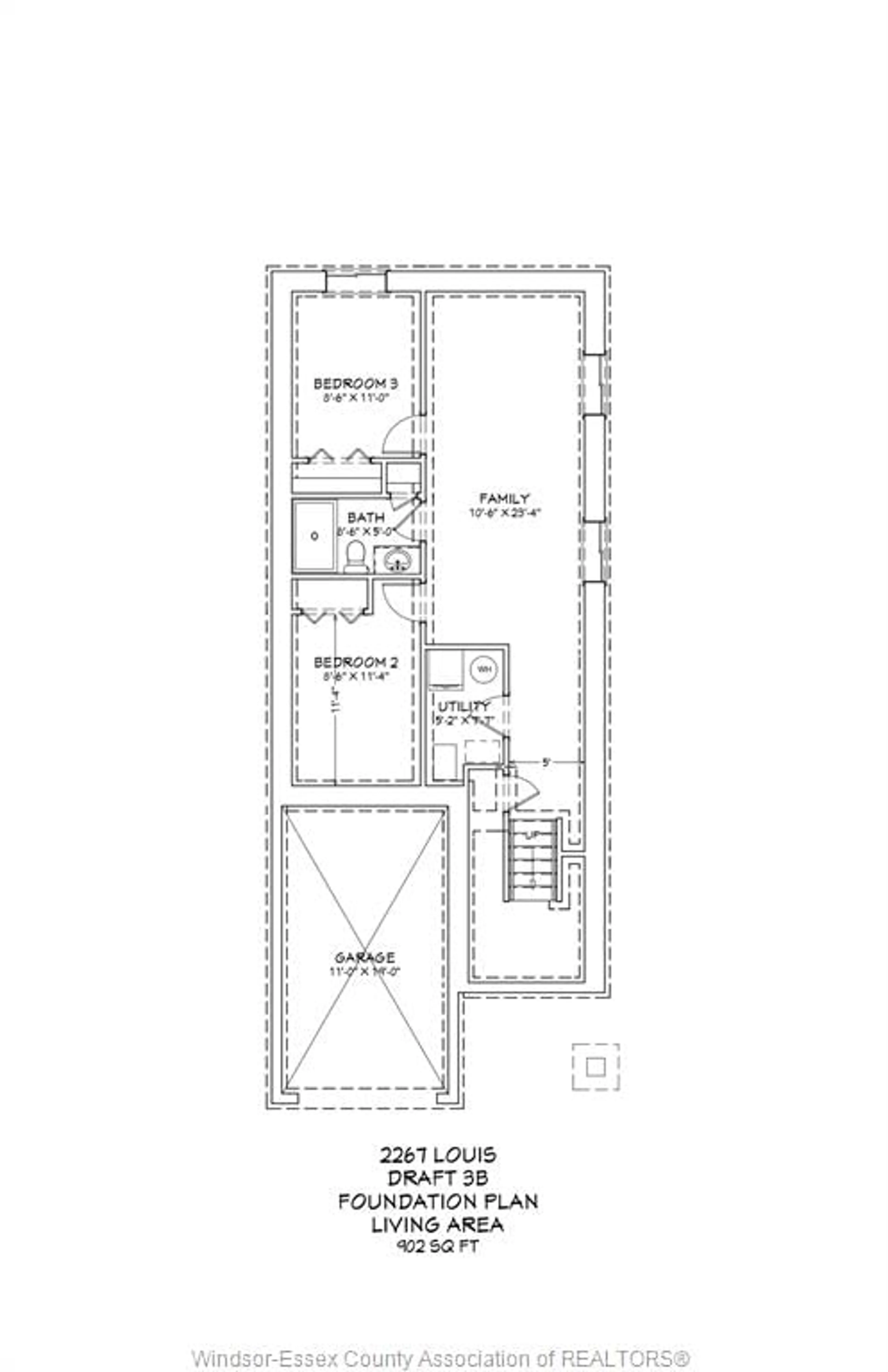 Floor plan for 2271 LOUIS, Windsor Ontario N8X 4C2