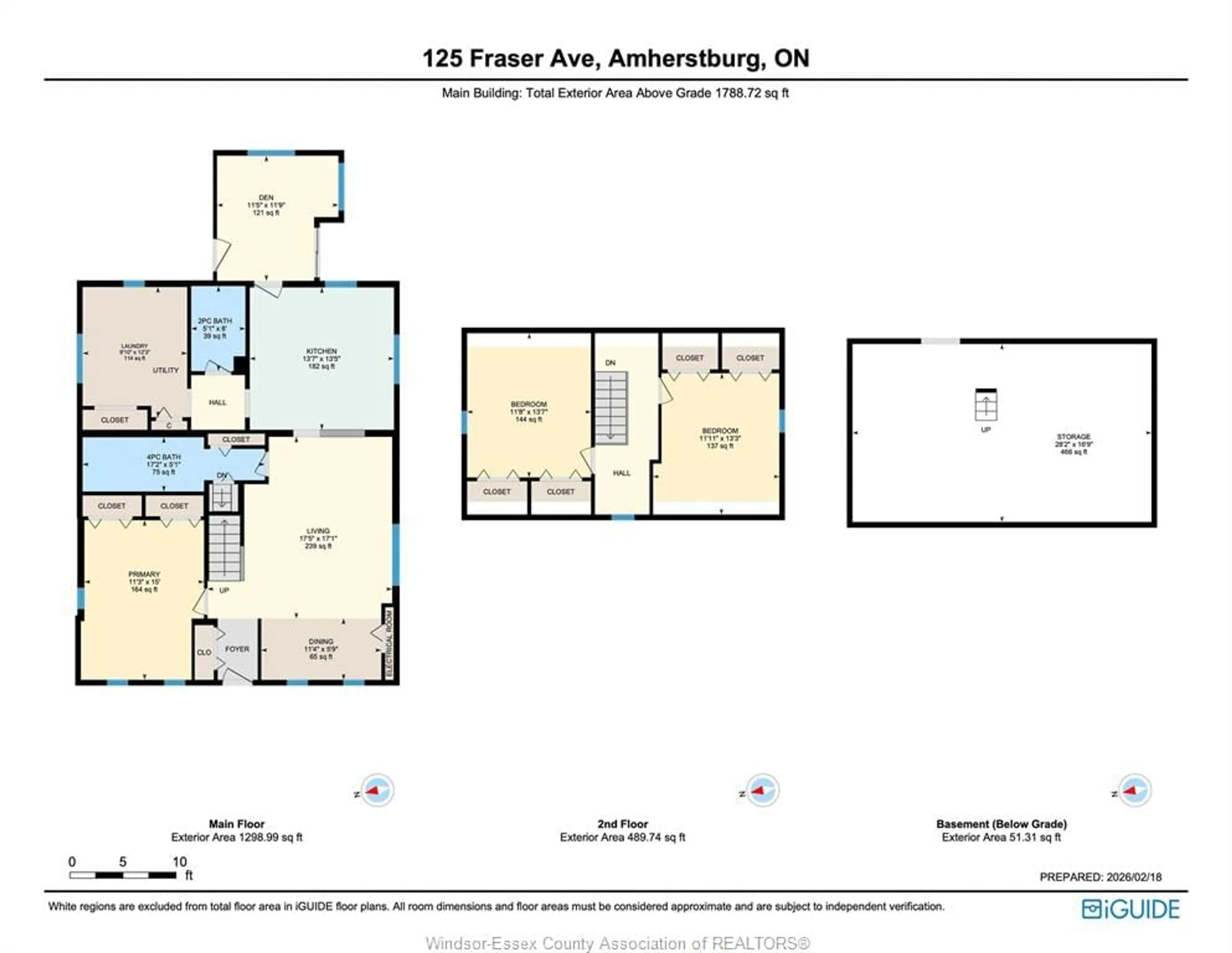 Floor plan for 125 FRASER Ave, Amherstburg Ontario N9V 2W5
