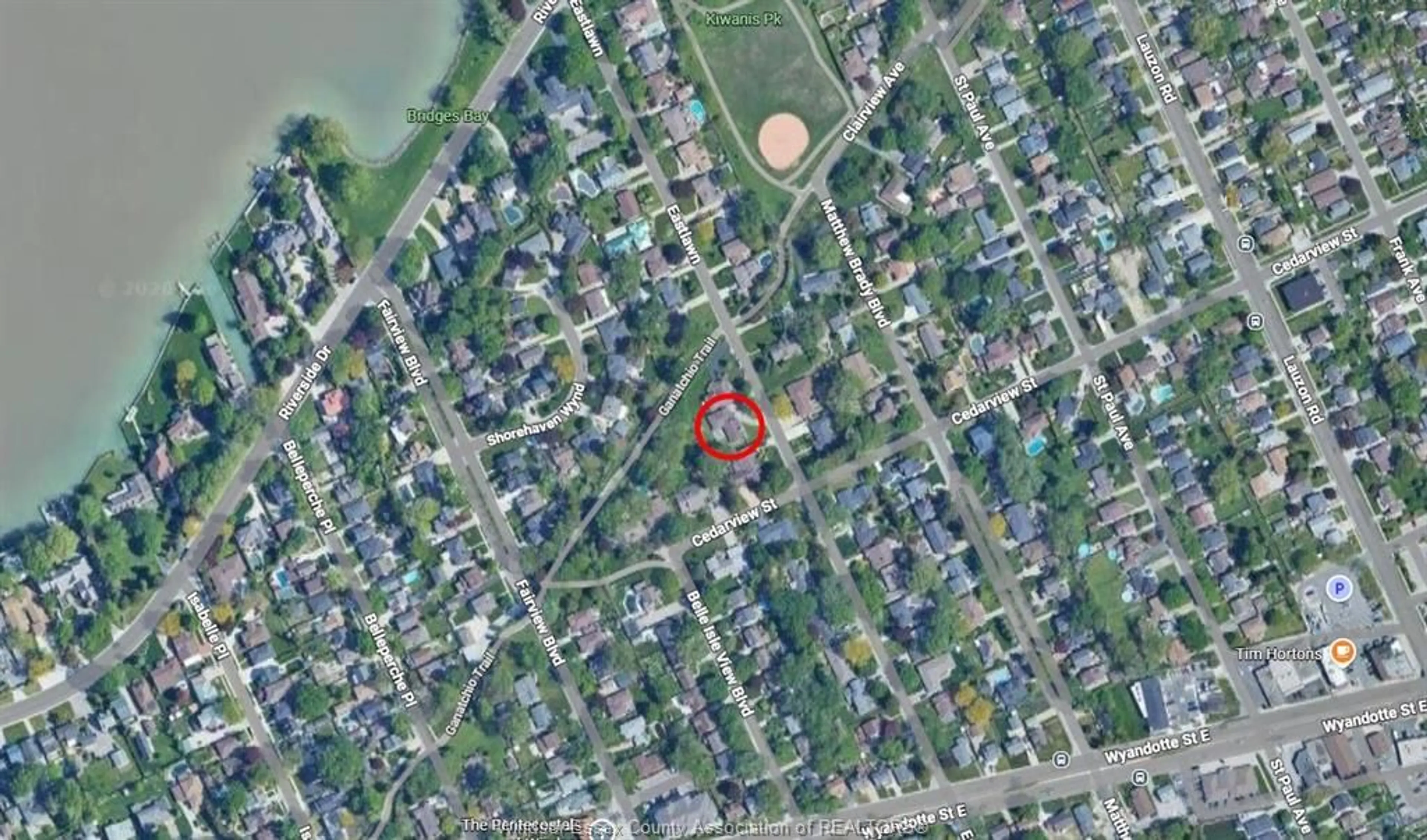 Picture of a map for 355 EASTLAWN Ave, Windsor Ontario N8S 3H3