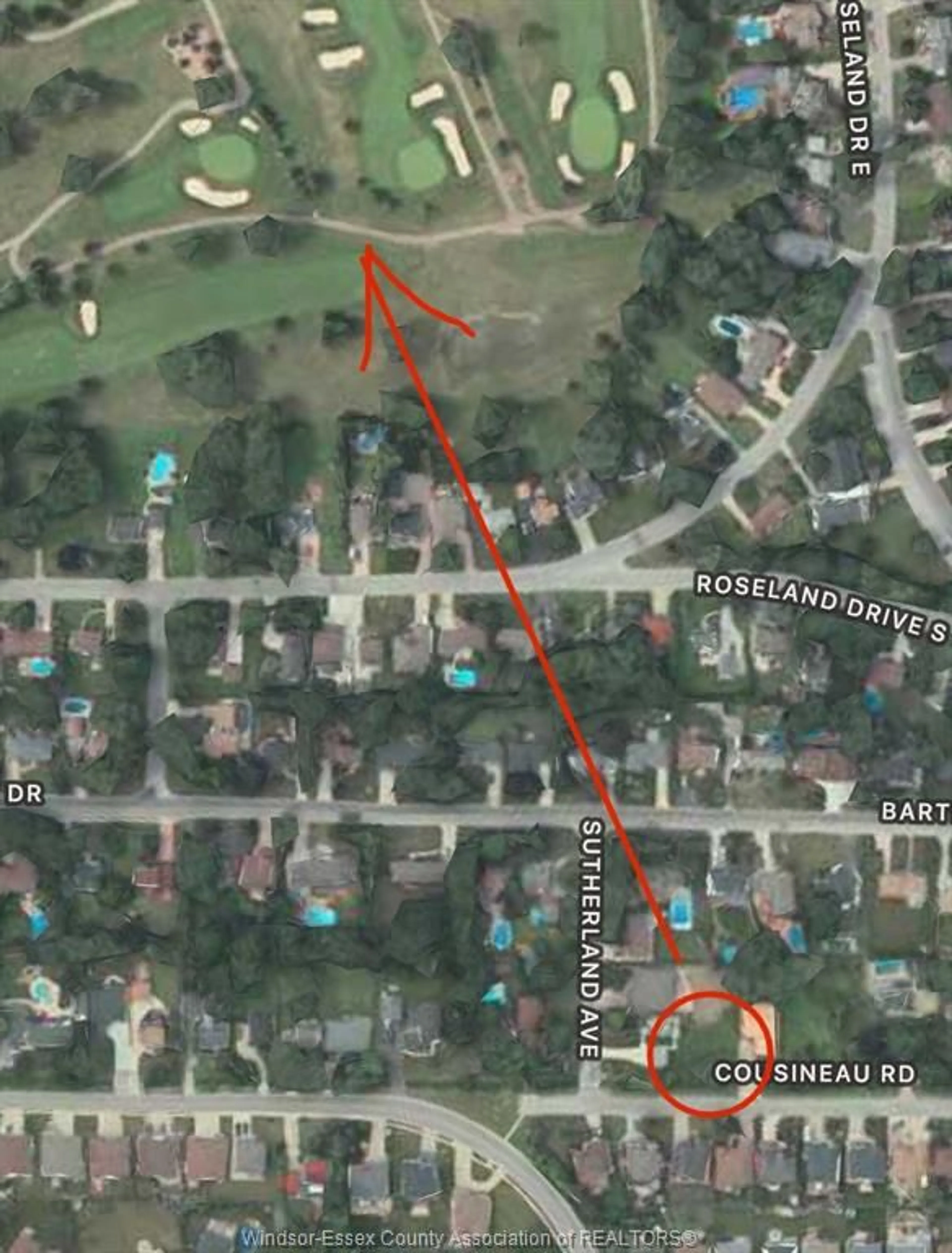 Picture of a map for 590 COUSINEAU Rd, Windsor Ontario N9G 1V5