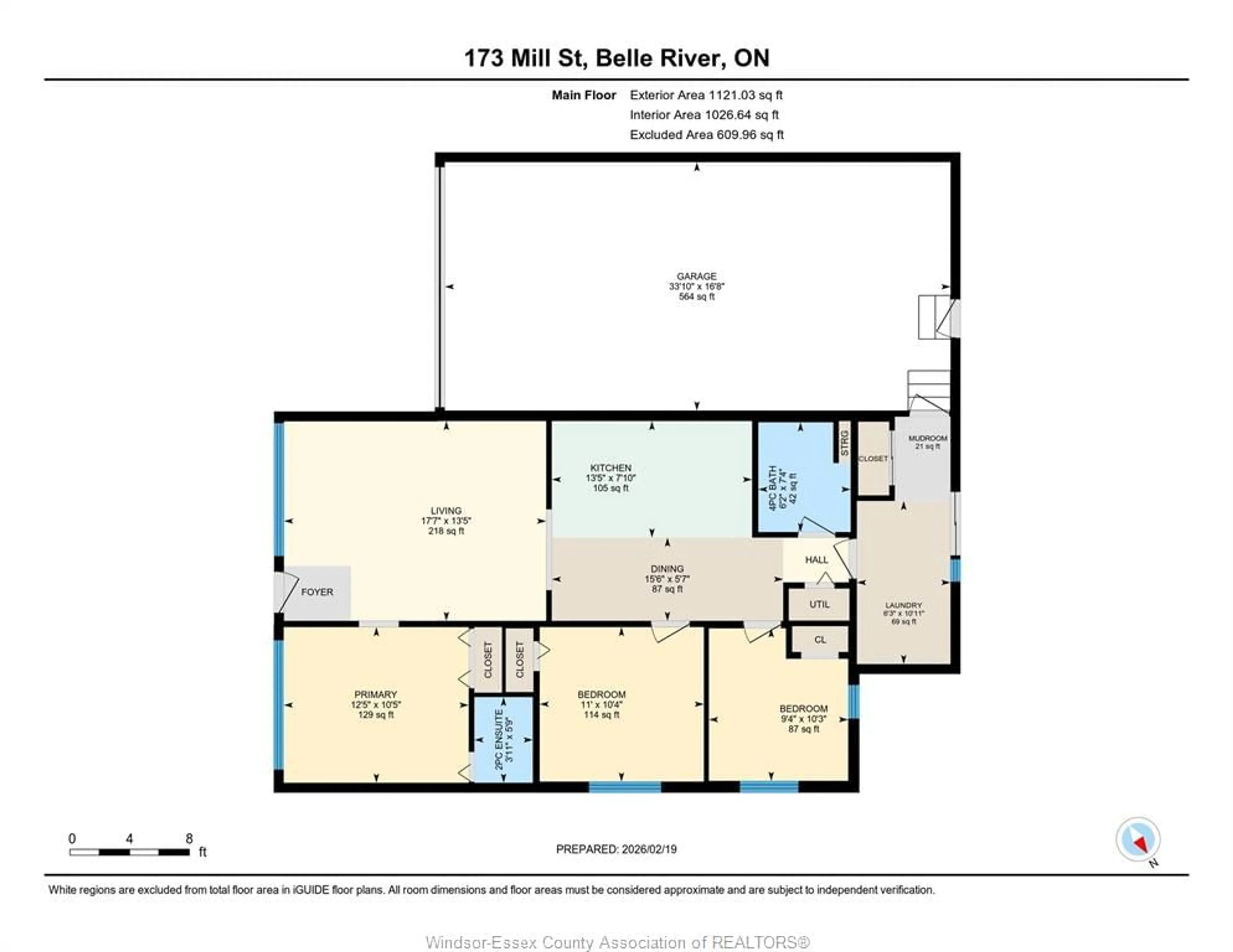 Floor plan for 173 MILL St, Lakeshore Ontario N0R 1A0