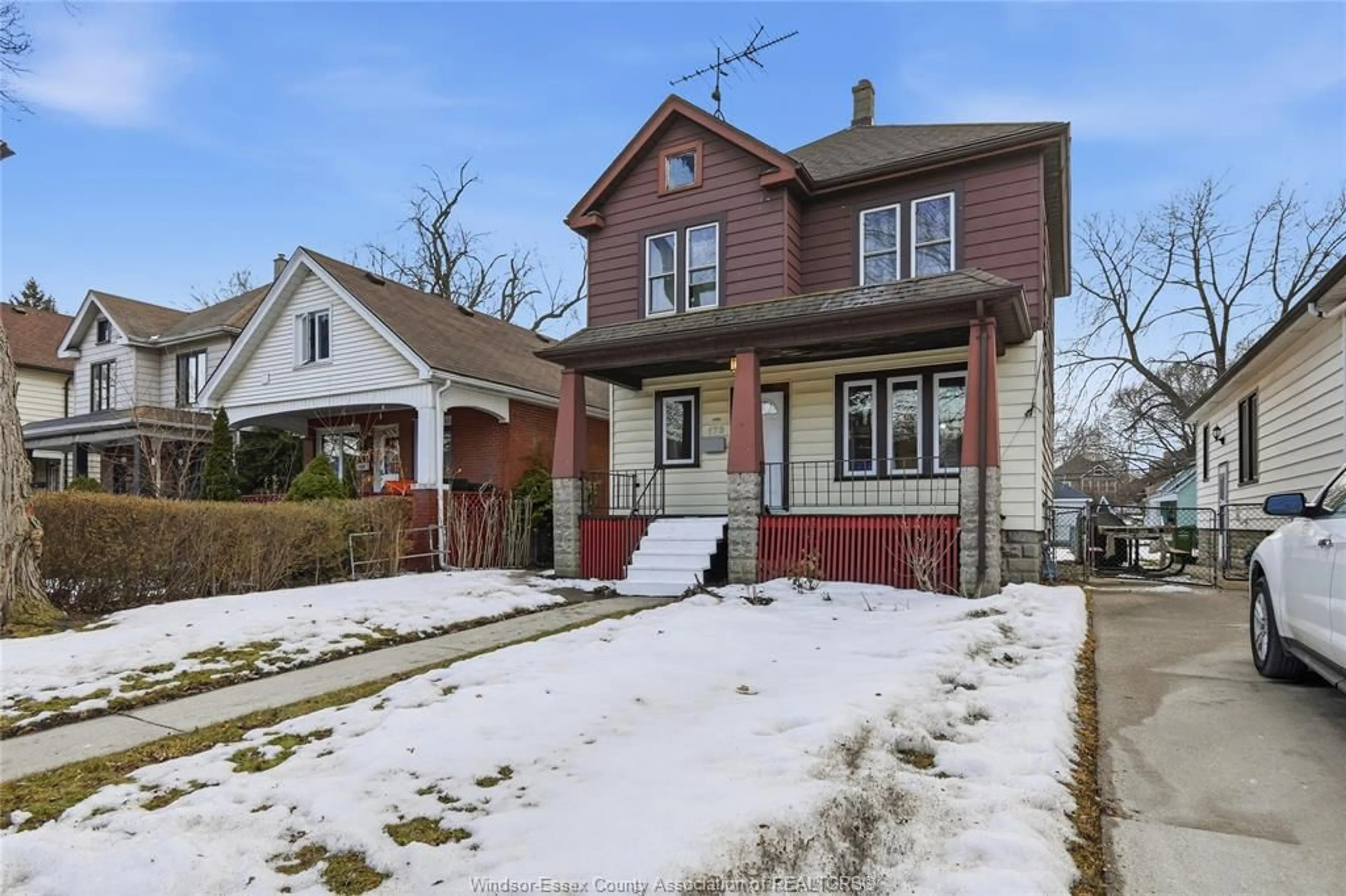 Home with brick exterior material, street for 173 CAMERON Ave, Windsor Ontario N9B 1Y5