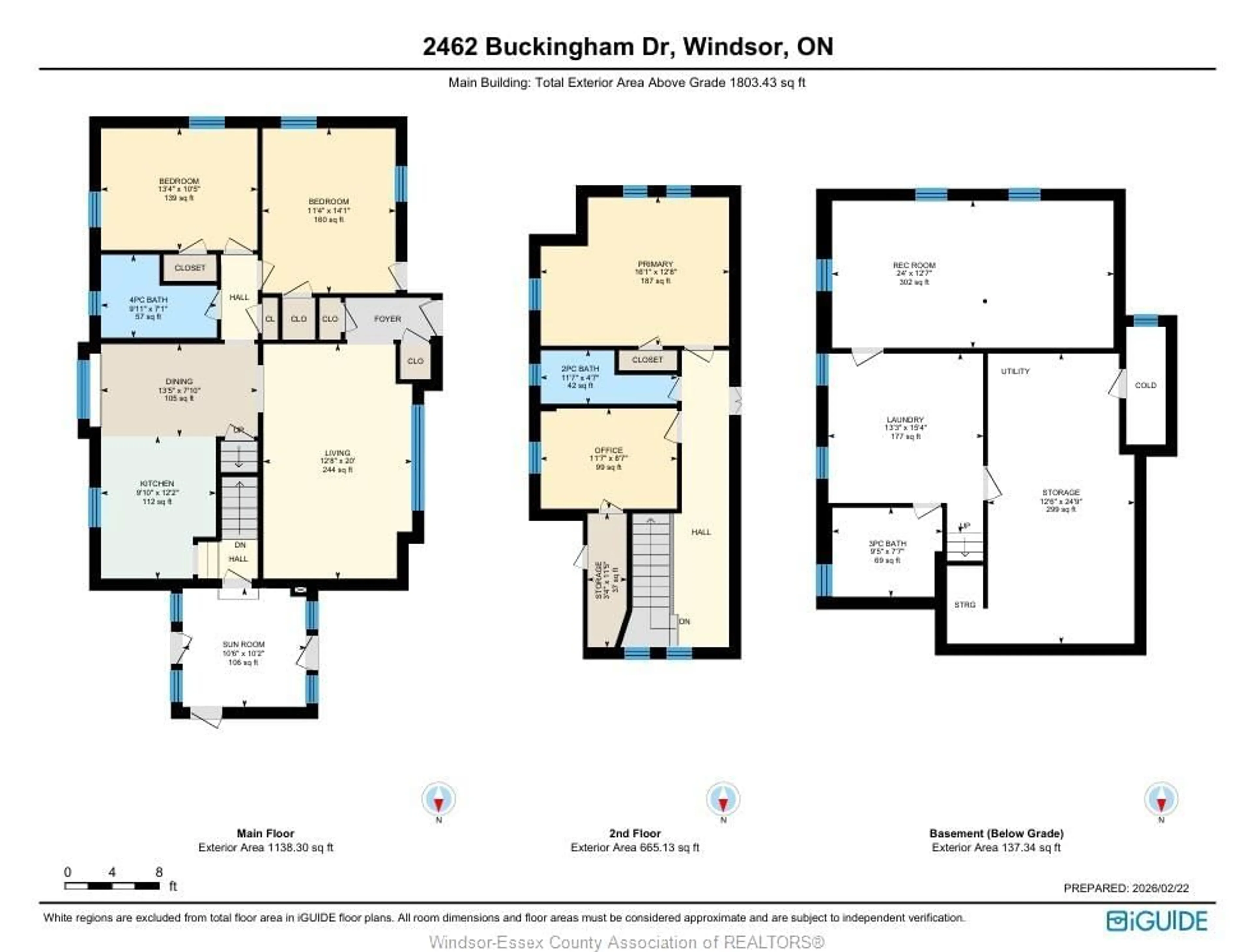 Floor plan for 2462 BUCKINGHAM Dr, Windsor Ontario N8T 2B5