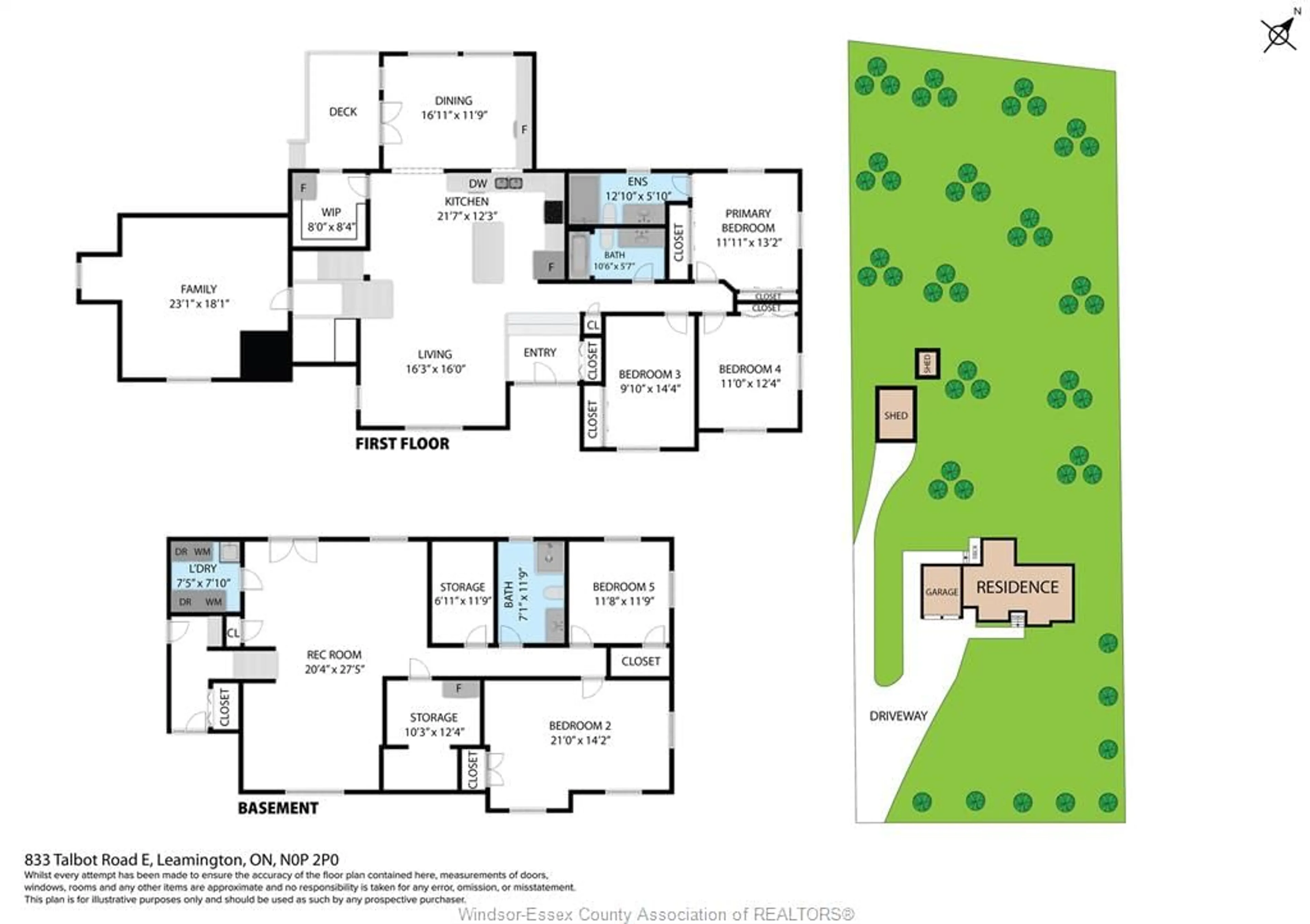 Floor plan for 833 Talbot Rd, Leamington Ontario N0P 2P0