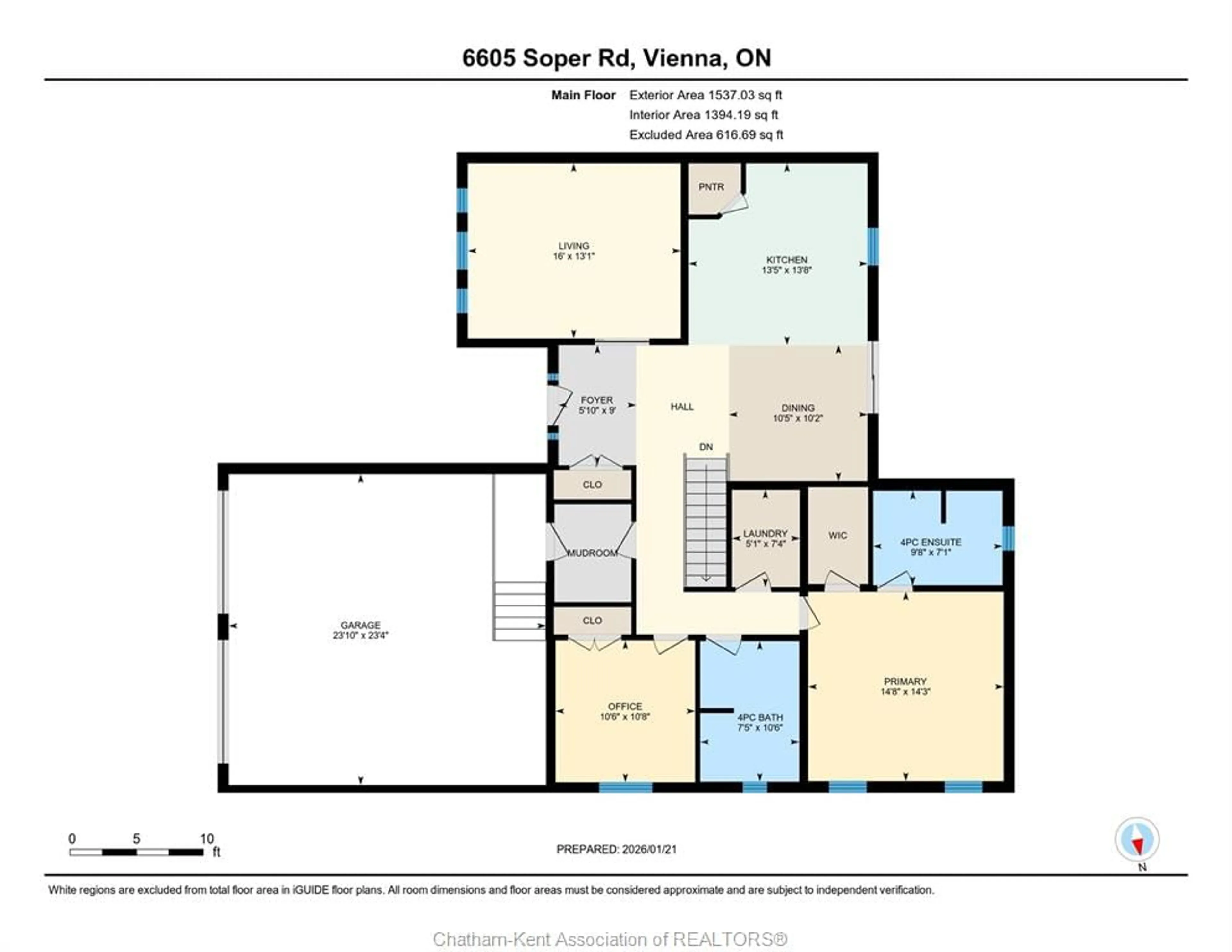 Floor plan for 6605 Soper Rd, Vienna Ontario N0J 1Z0