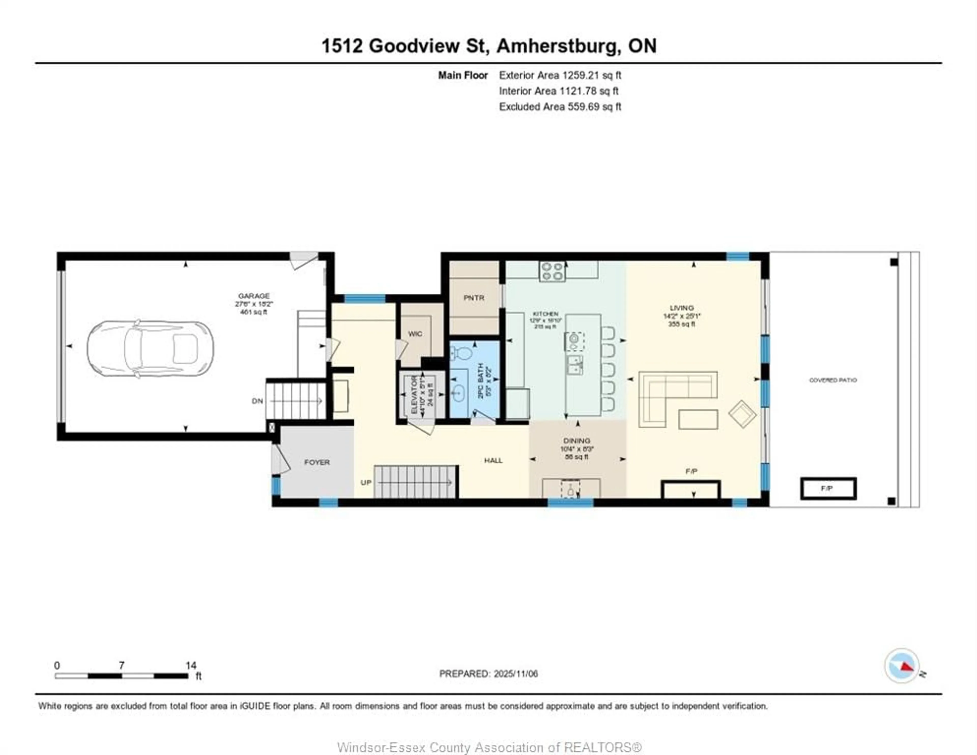 Floor plan for 1512 GOODVIEW Ave, Amherstburg Ontario N9V 1S9