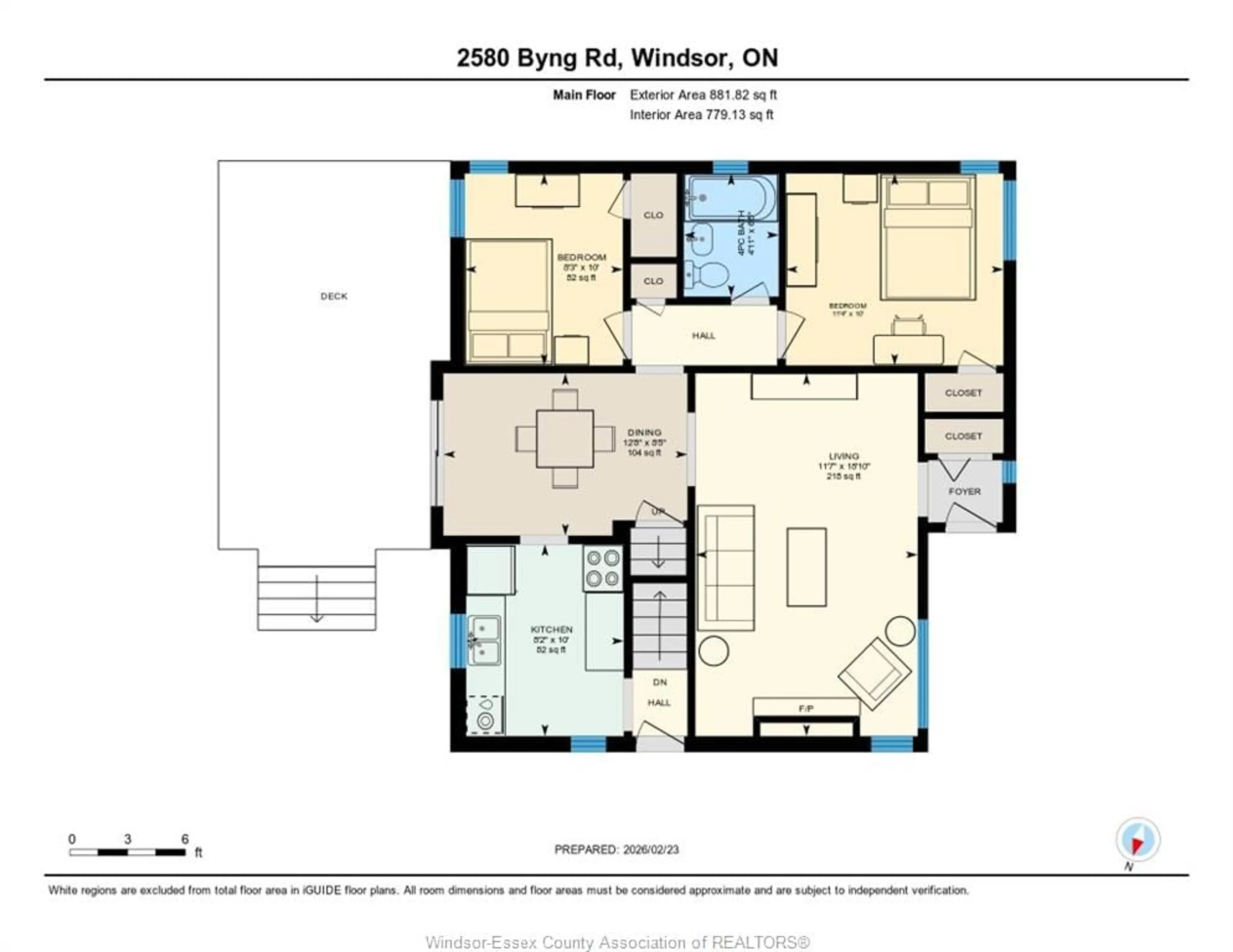 Floor plan for 2580 Byng Rd, Windsor Ontario N8W 3E9