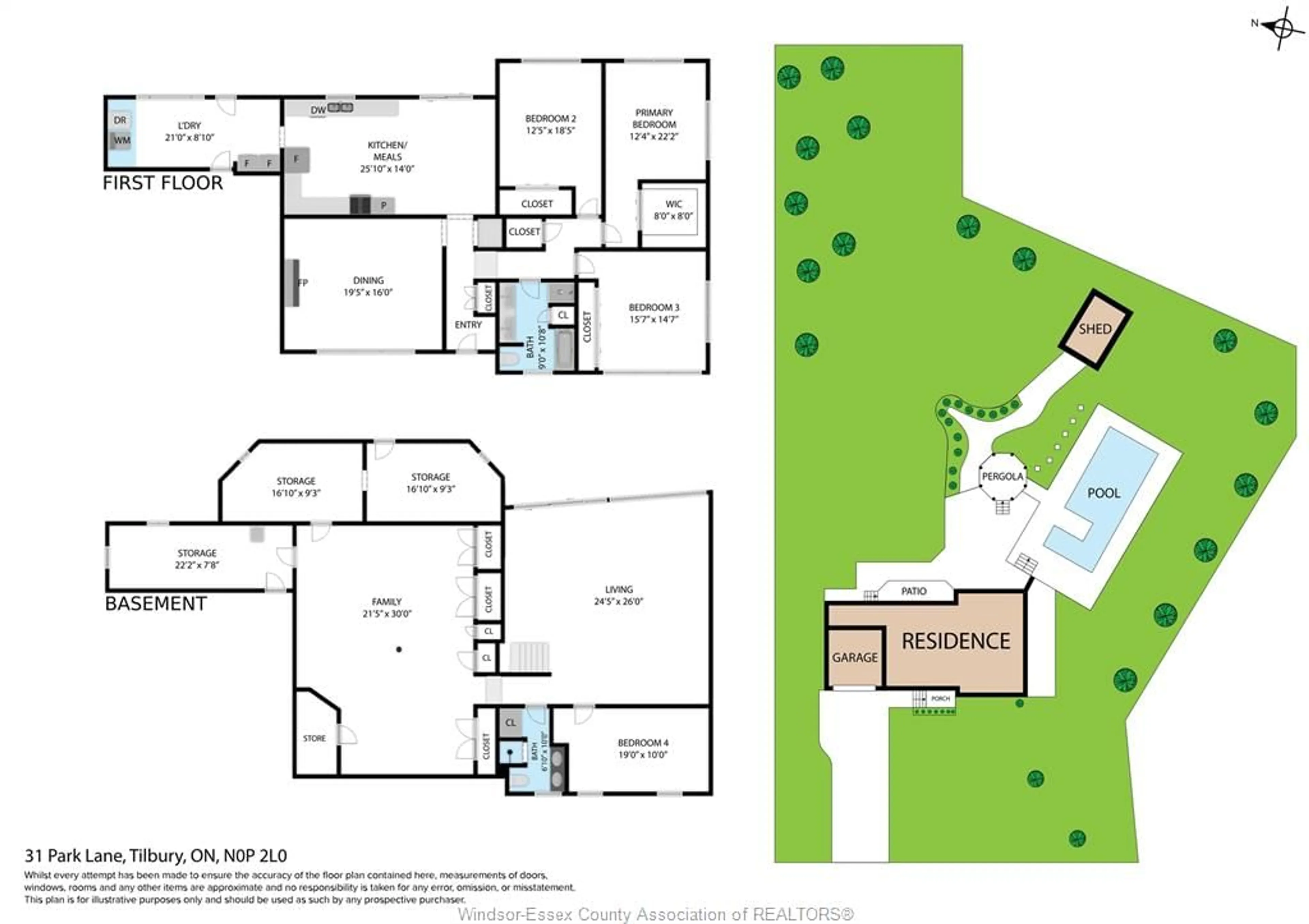Floor plan for 31 PARK Lane, Tilbury Ontario N0P 2J0