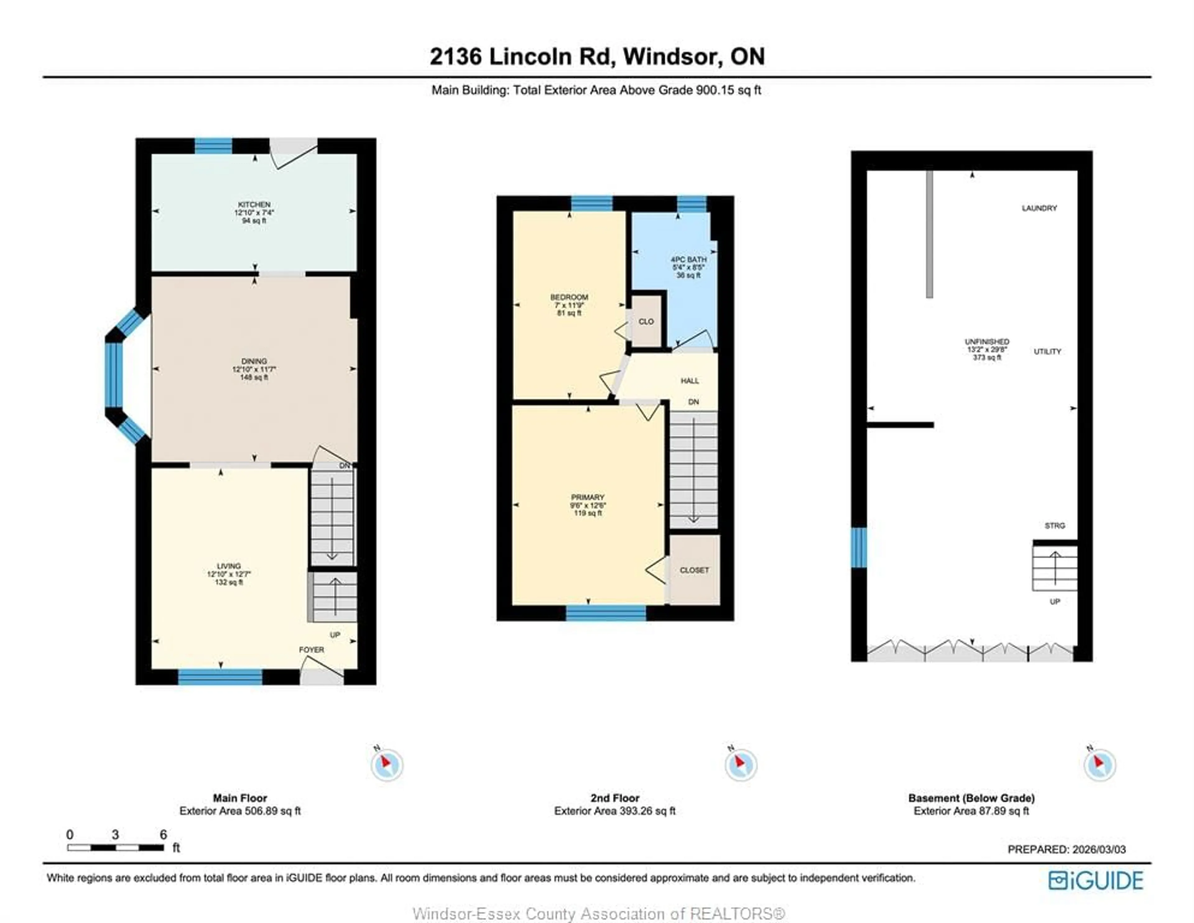 Floor plan for 2136 Lincoln Rd, Windsor Ontario N8W 2R1
