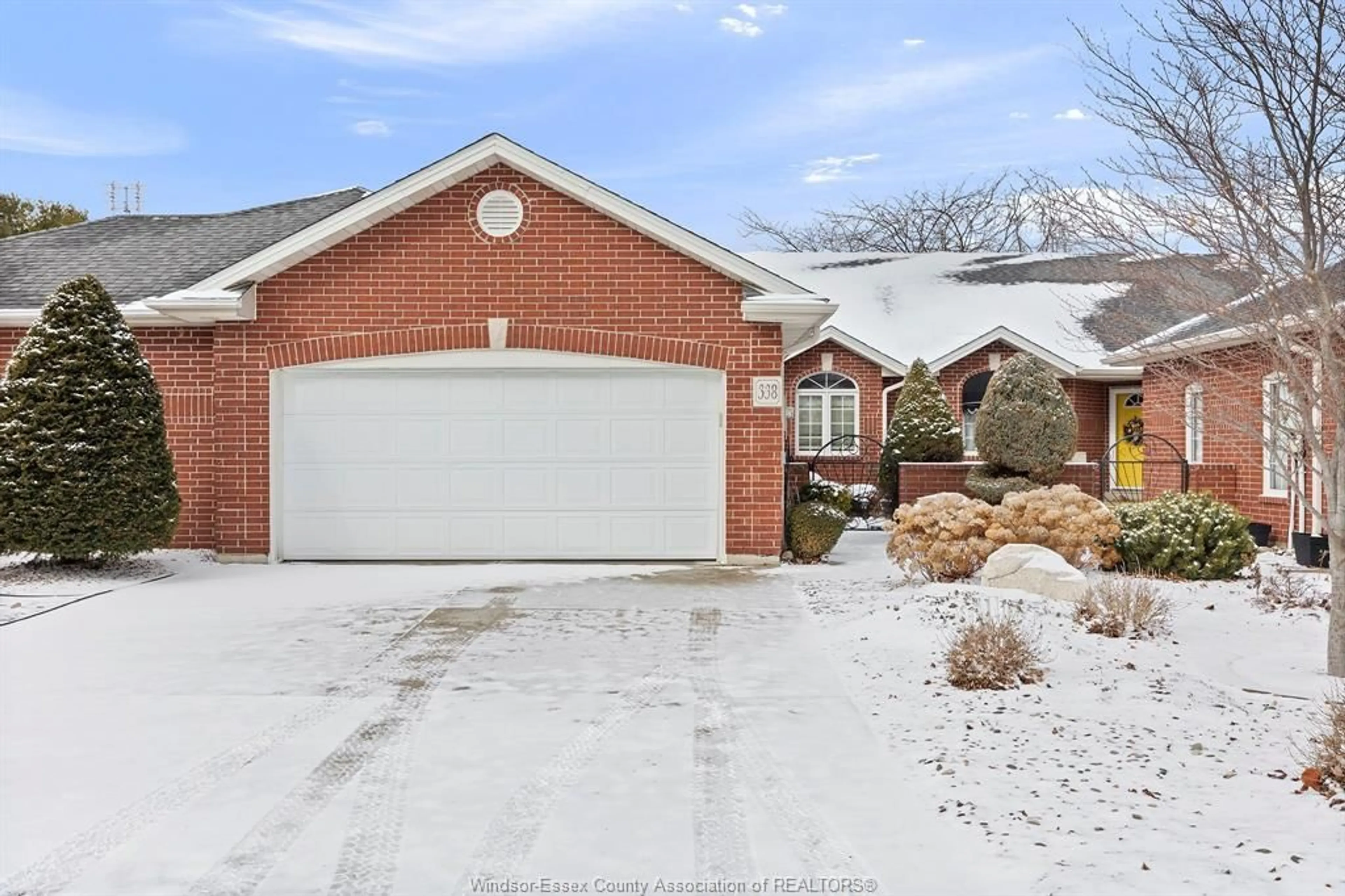 Home with brick exterior material, street for 338 SADDLE Lane, Kingsville Ontario N9Y 4A6