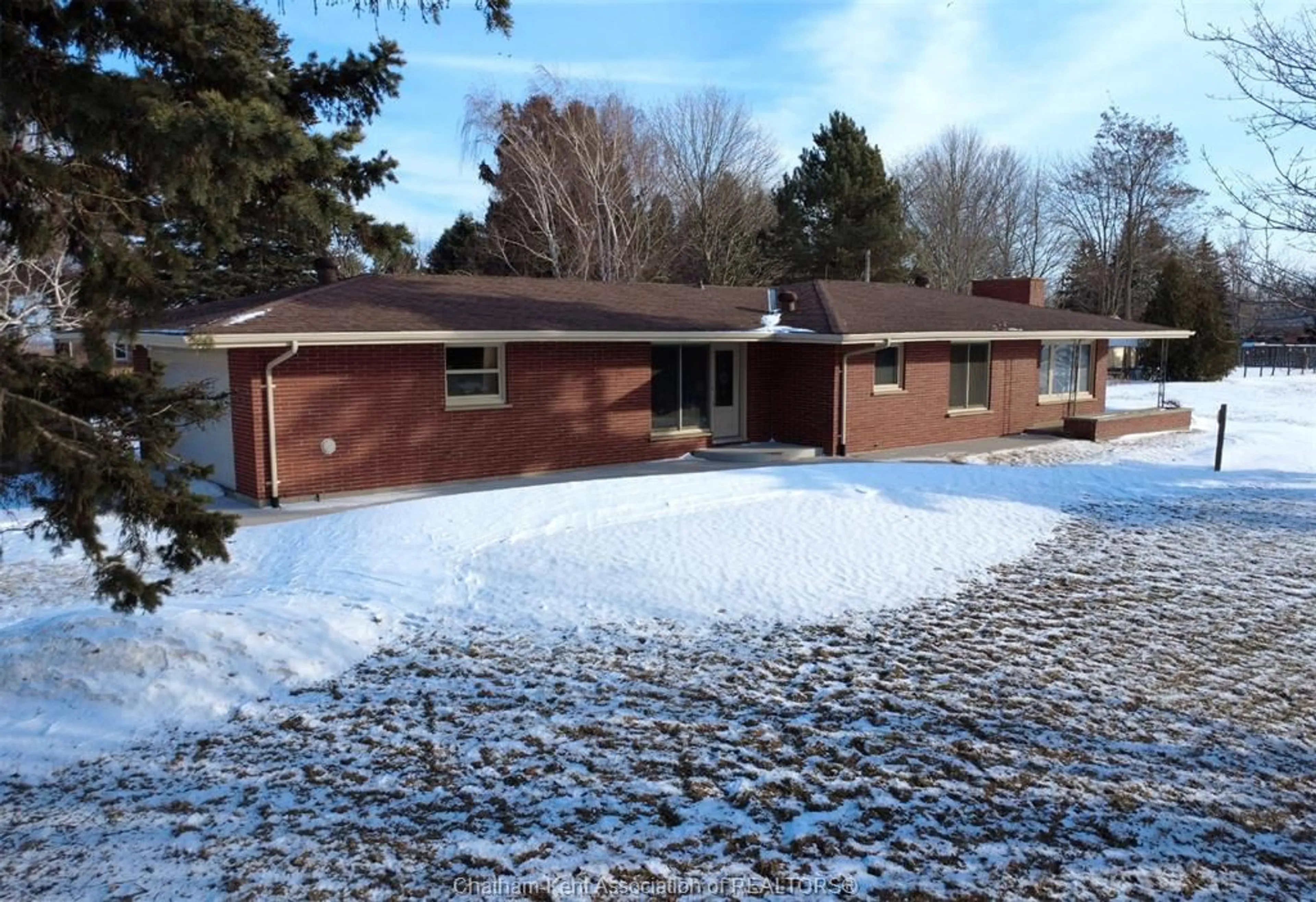 Home with brick exterior material, street for 8673 Talbot Trail, Cedar Springs Ontario N0P 1A0