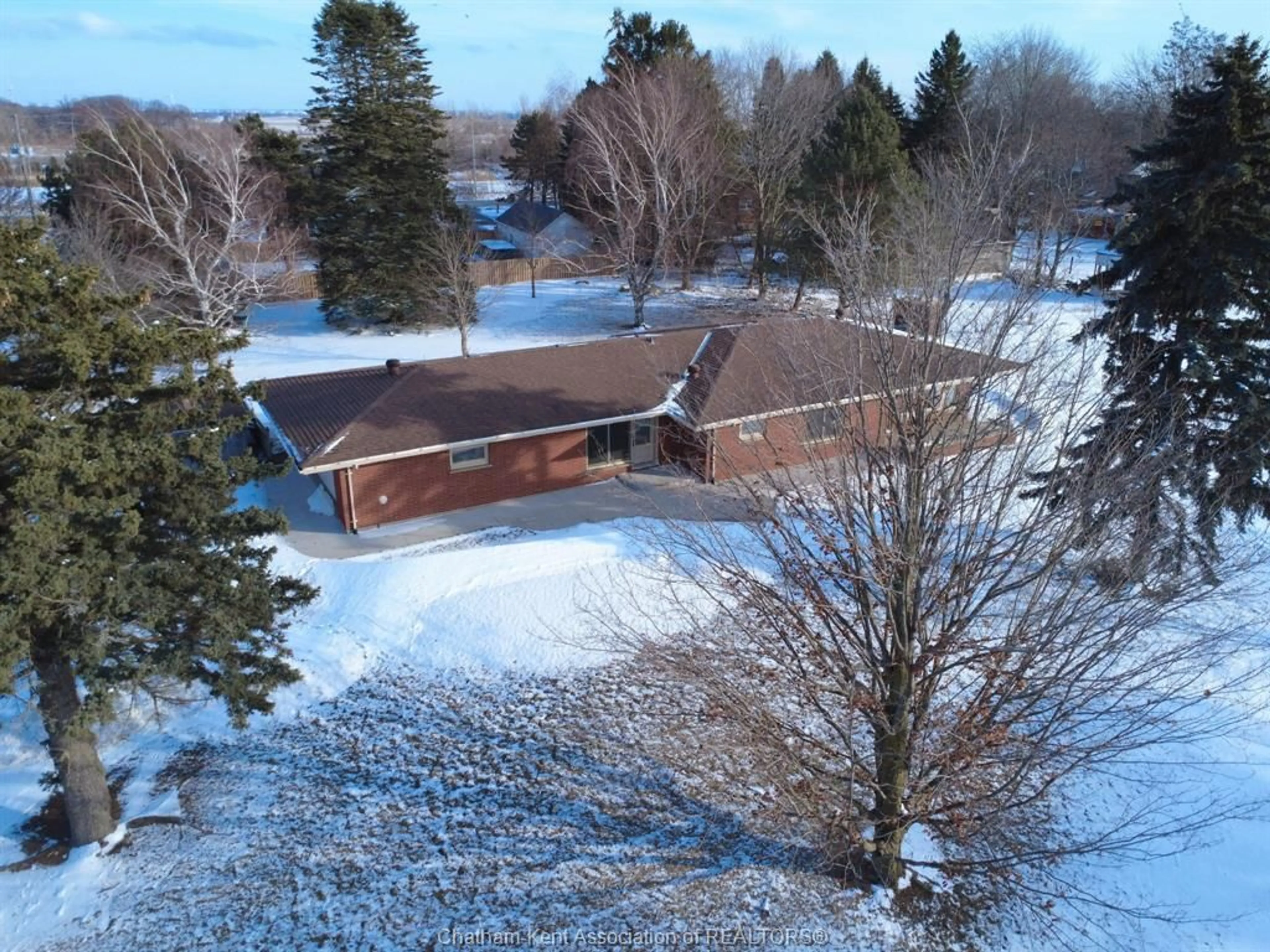 A pic from outside/outdoor area/front of a property/back of a property/a pic from drone, unknown for 8673 Talbot Trail, Cedar Springs Ontario N0P 1A0