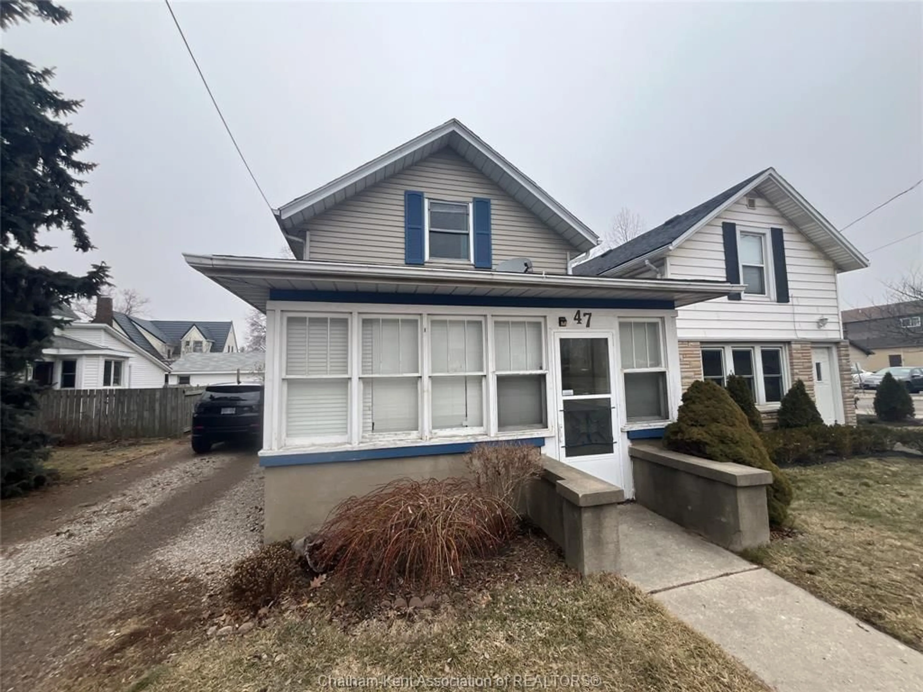 Home with vinyl exterior material, street for 47 Chatham St, Blenheim Ontario N0P 1A0