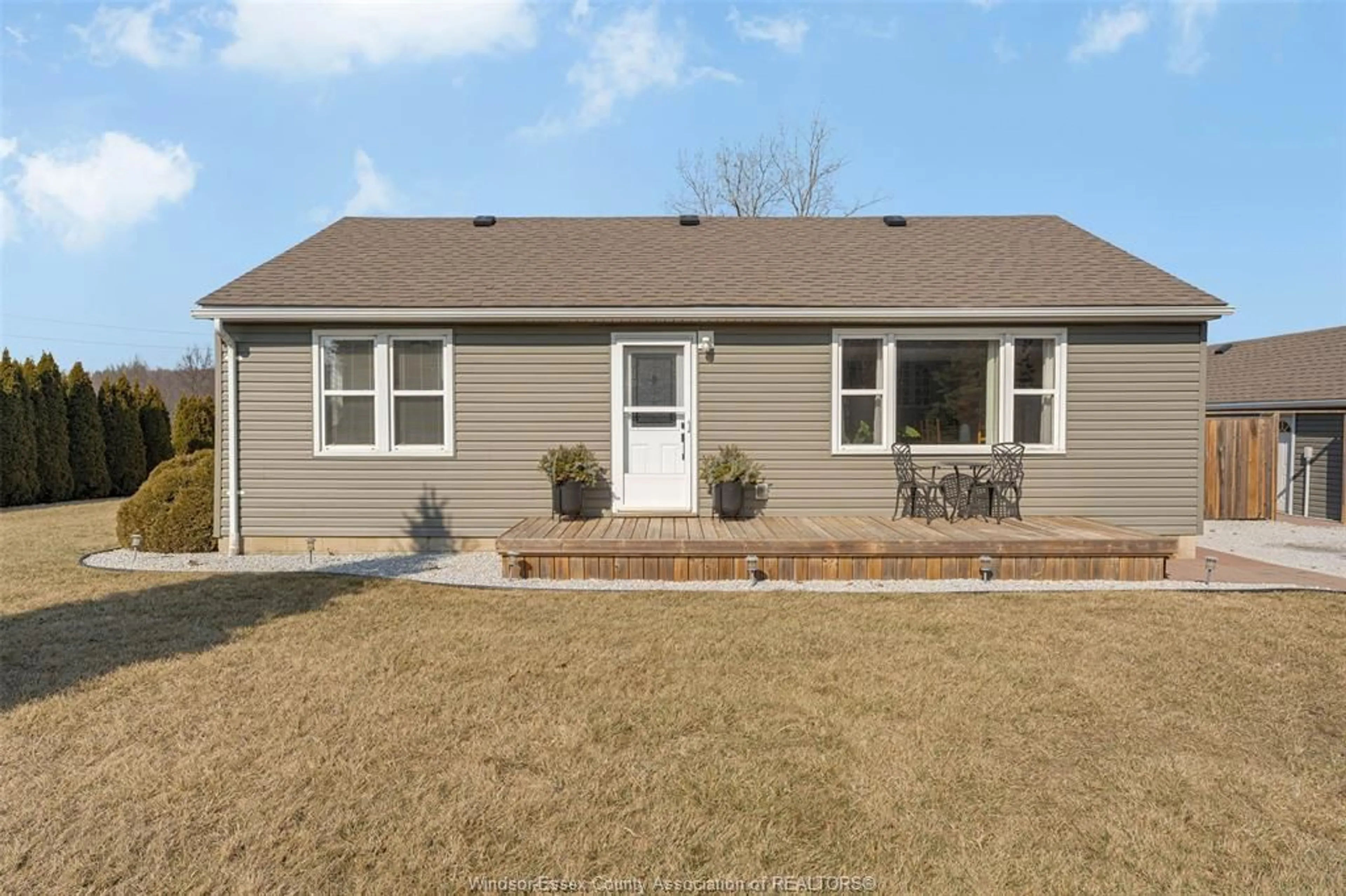 Home with vinyl exterior material, street for 9872 9TH CONCESSION Rd, Essex Ontario N8M 2X5