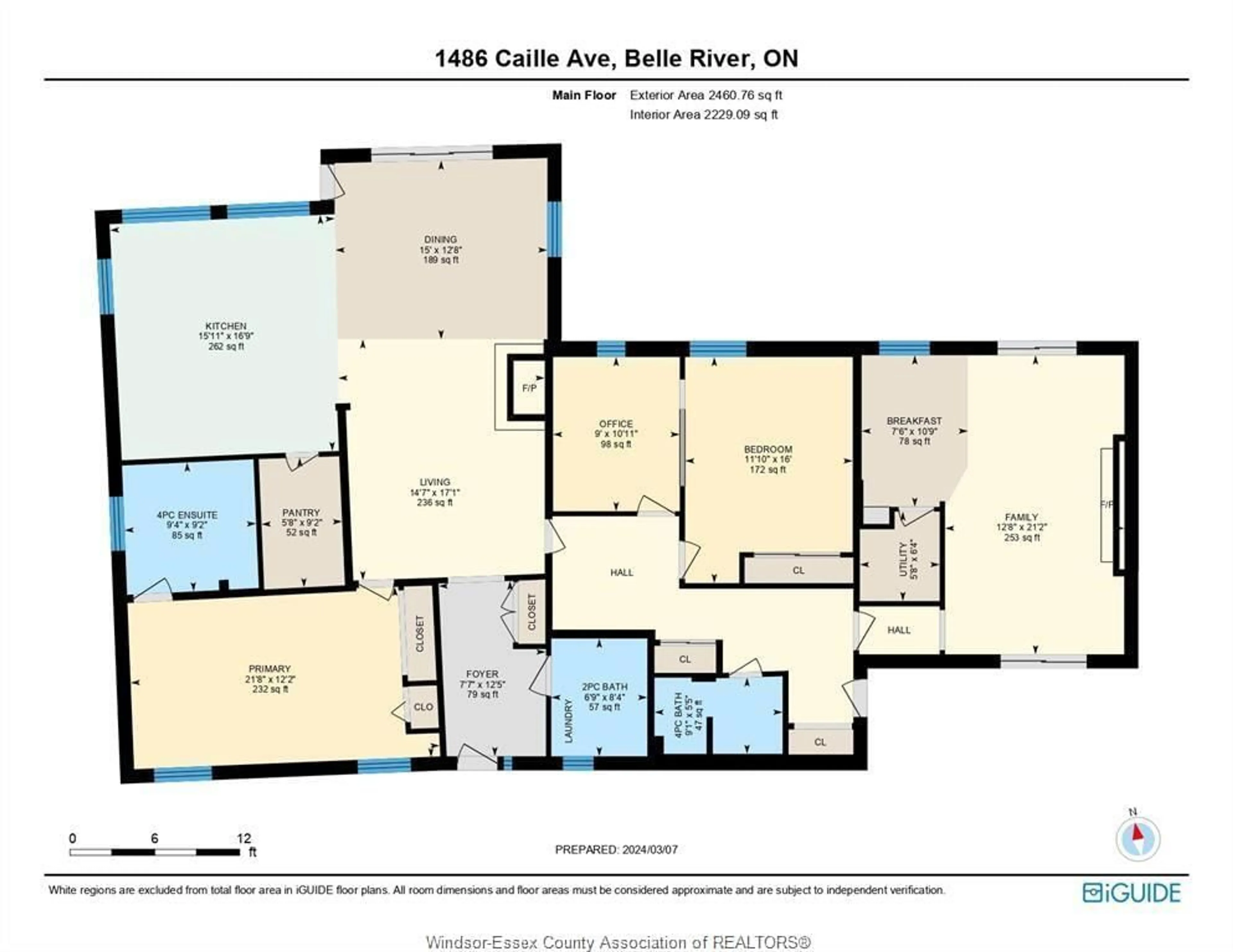 Floor plan for 1486 Caille Ave., Lakeshore Ontario N0R 1A0