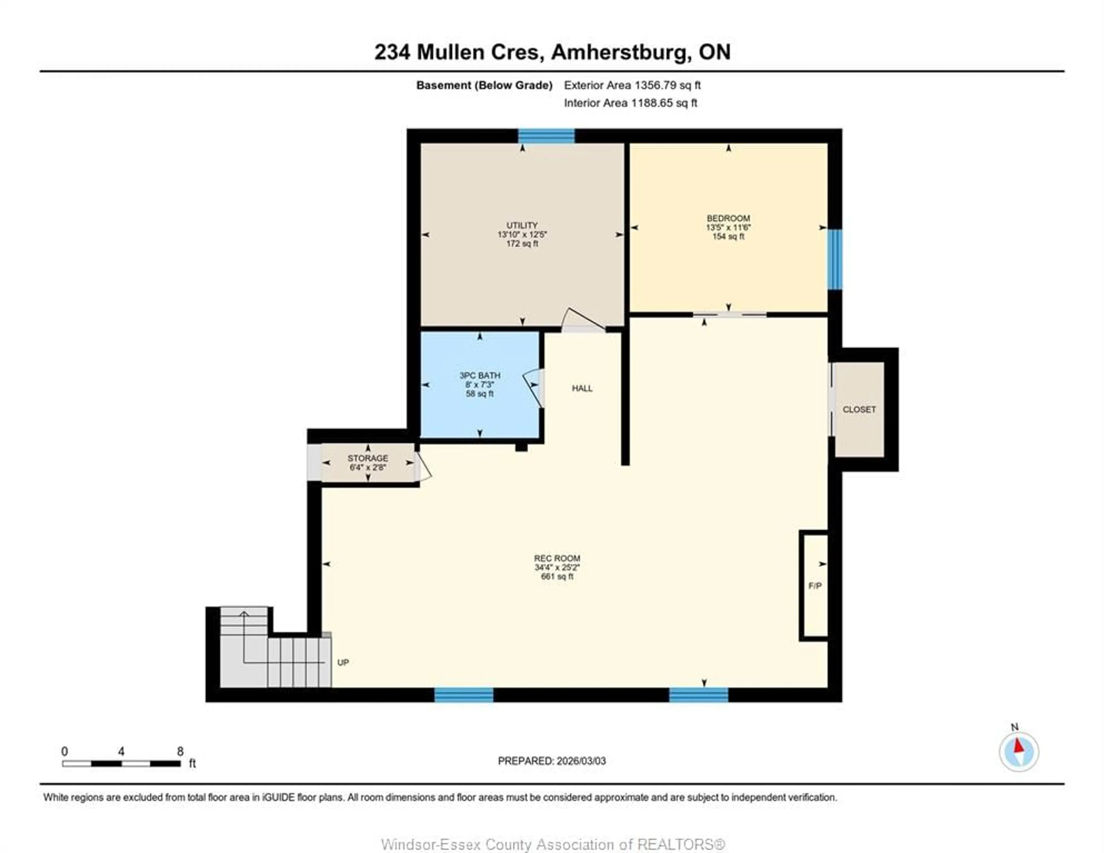 Floor plan for 234 MULLEN Cres, Amherstburg Ontario N9V 4C8