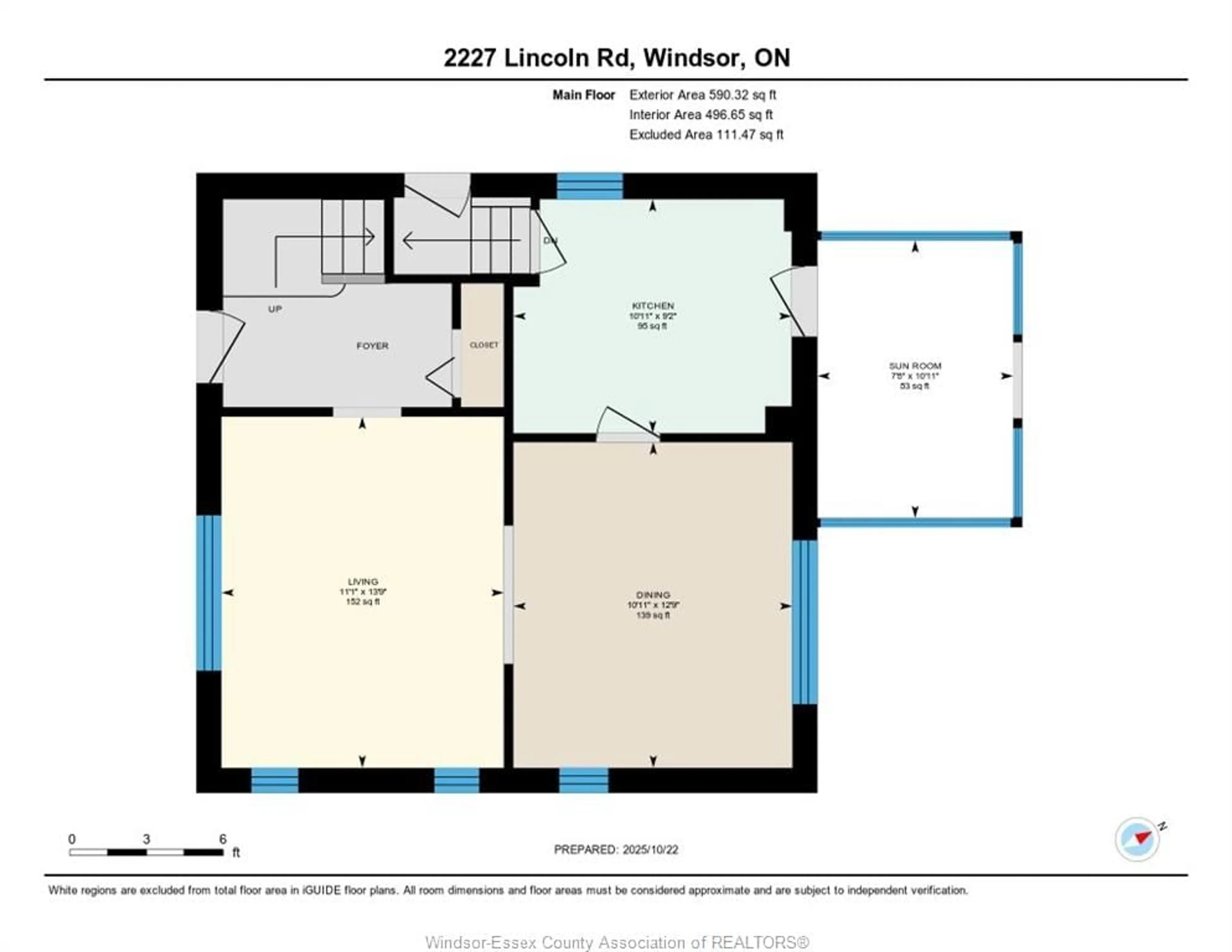 Floor plan for 2227 LINCOLN Rd, Windsor Ontario N8W 2R3